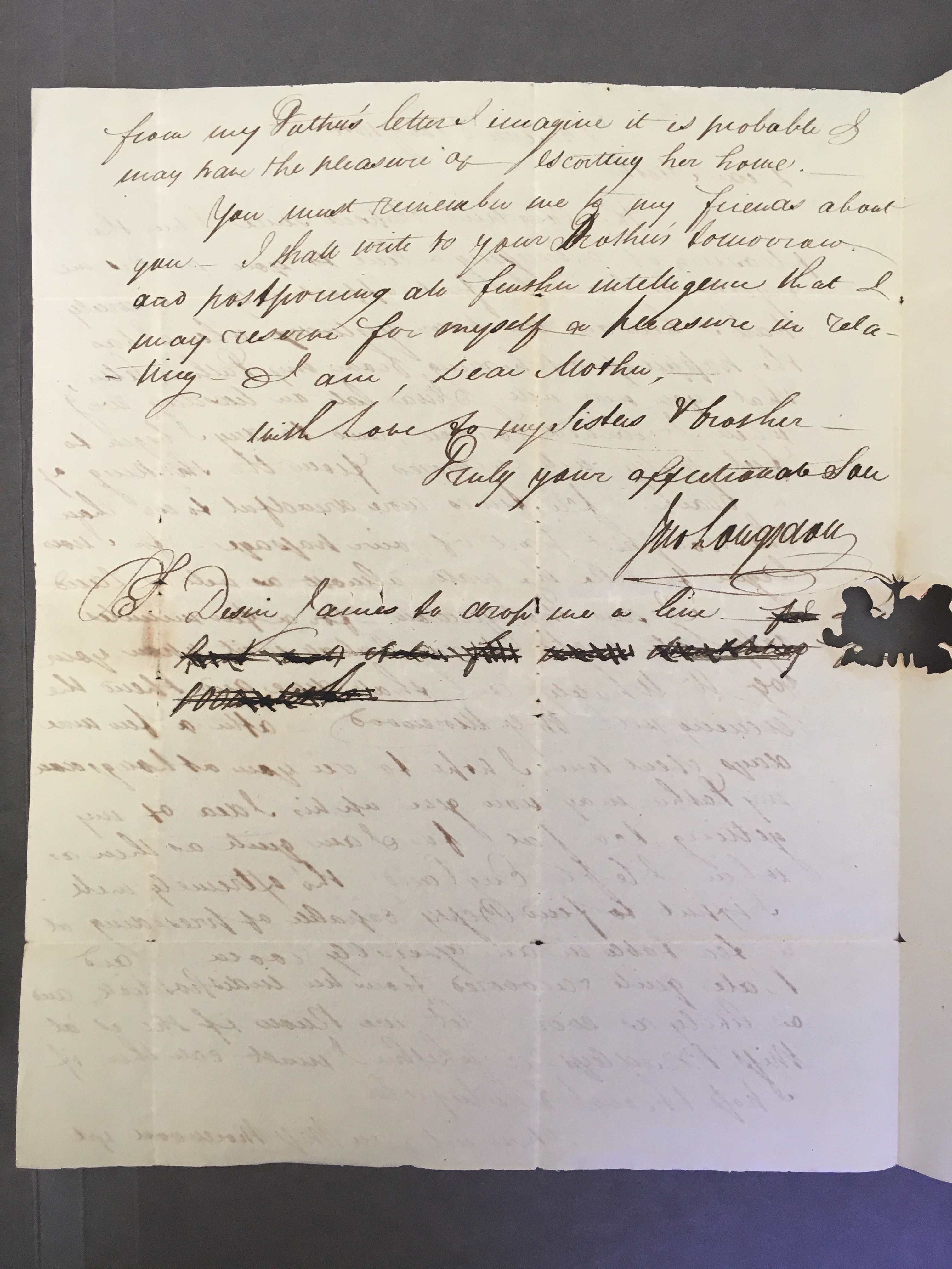 Image #2 of letter: John Longsdon to Elizabeth Longsdon (snr), 8 February 1810