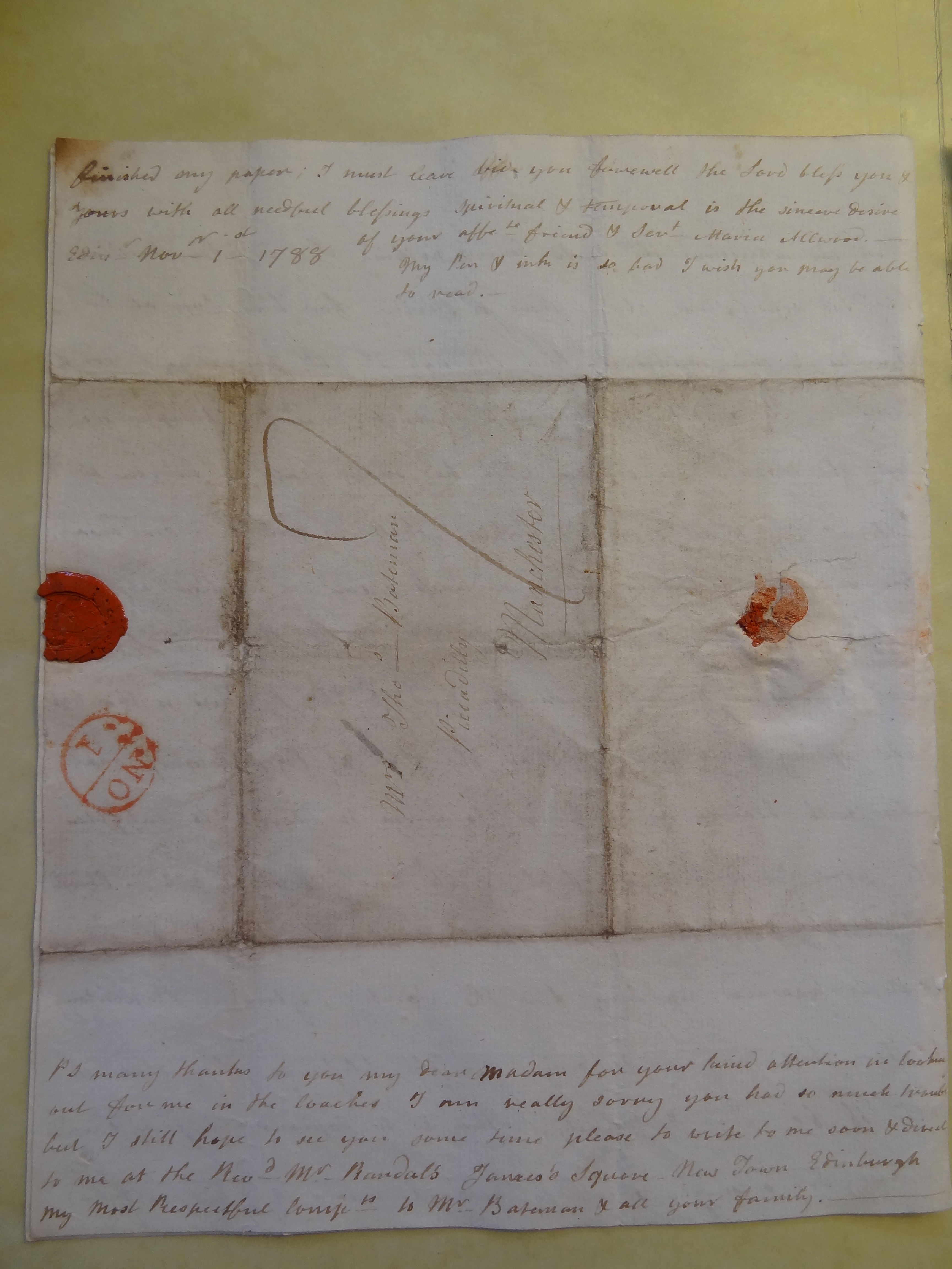 Image #4 of letter: Anna Allwood to Rebekah Bateman, 3 September 178?