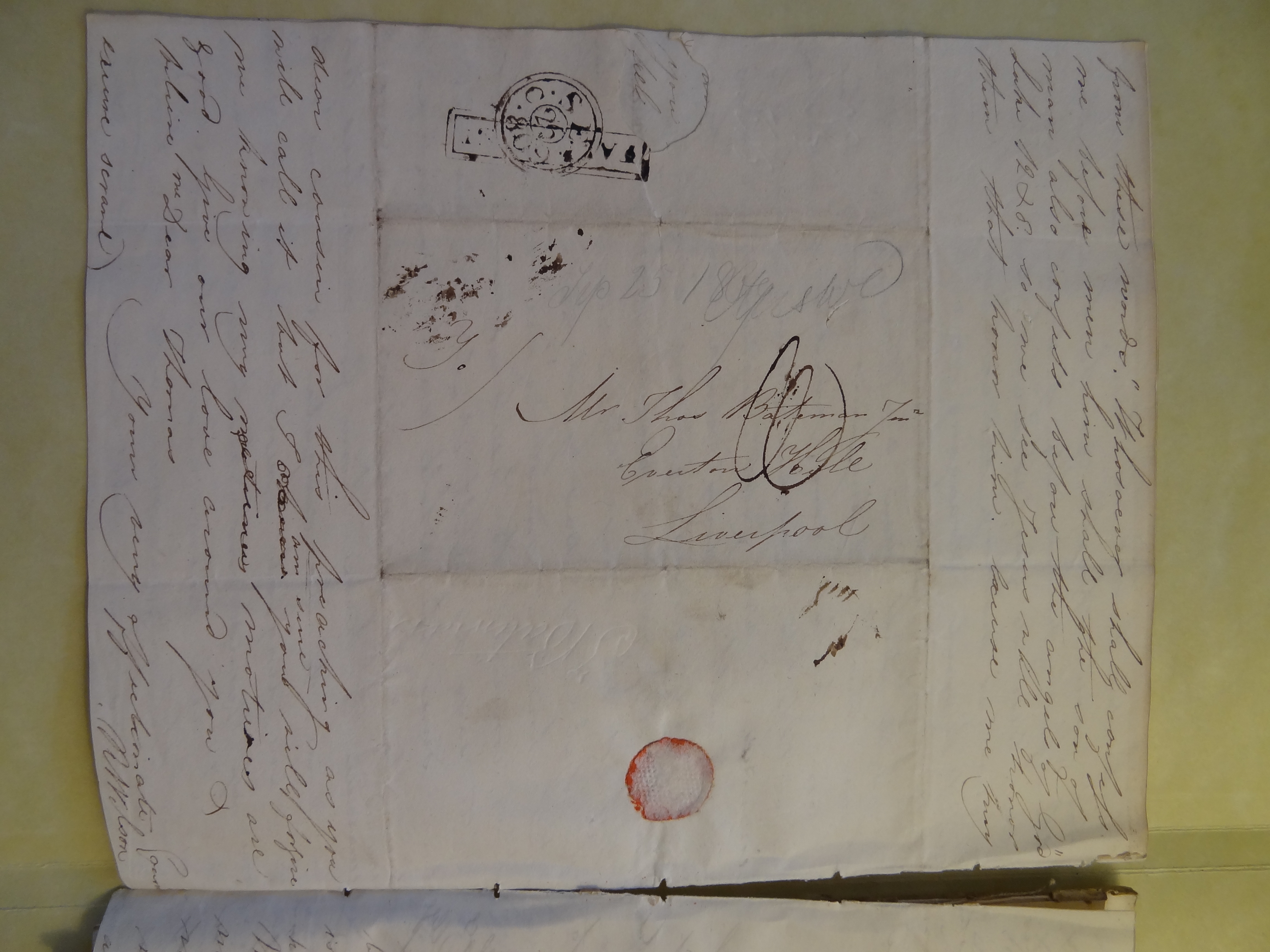 Image #4 of letter: Rebekah Hope and Rebekah Stratten to Thomas Bateman Junior, 25 September 1809