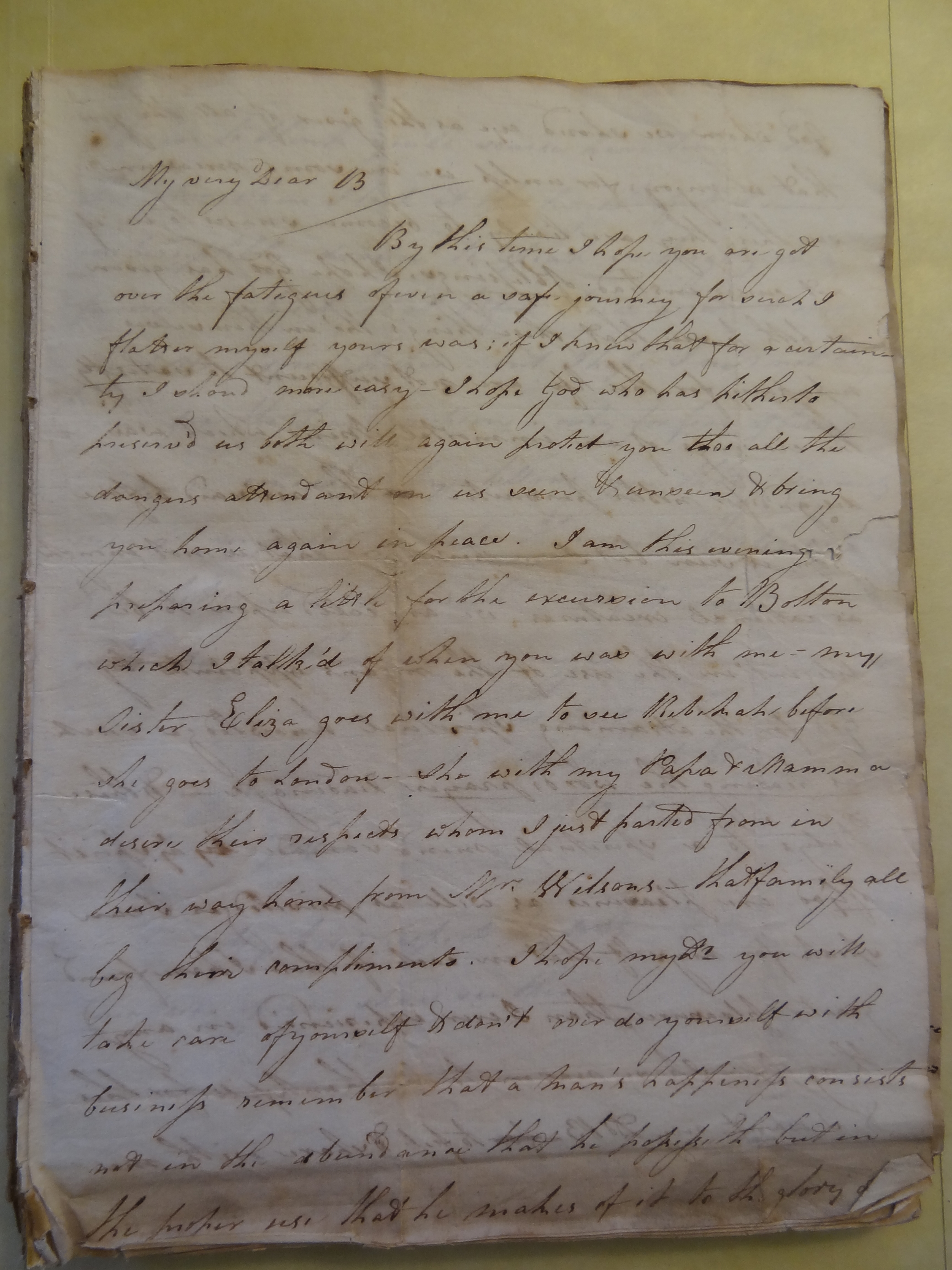 Image #1 of letter: Rebecca Bateman to Thomas Bateman, 7 December 1786