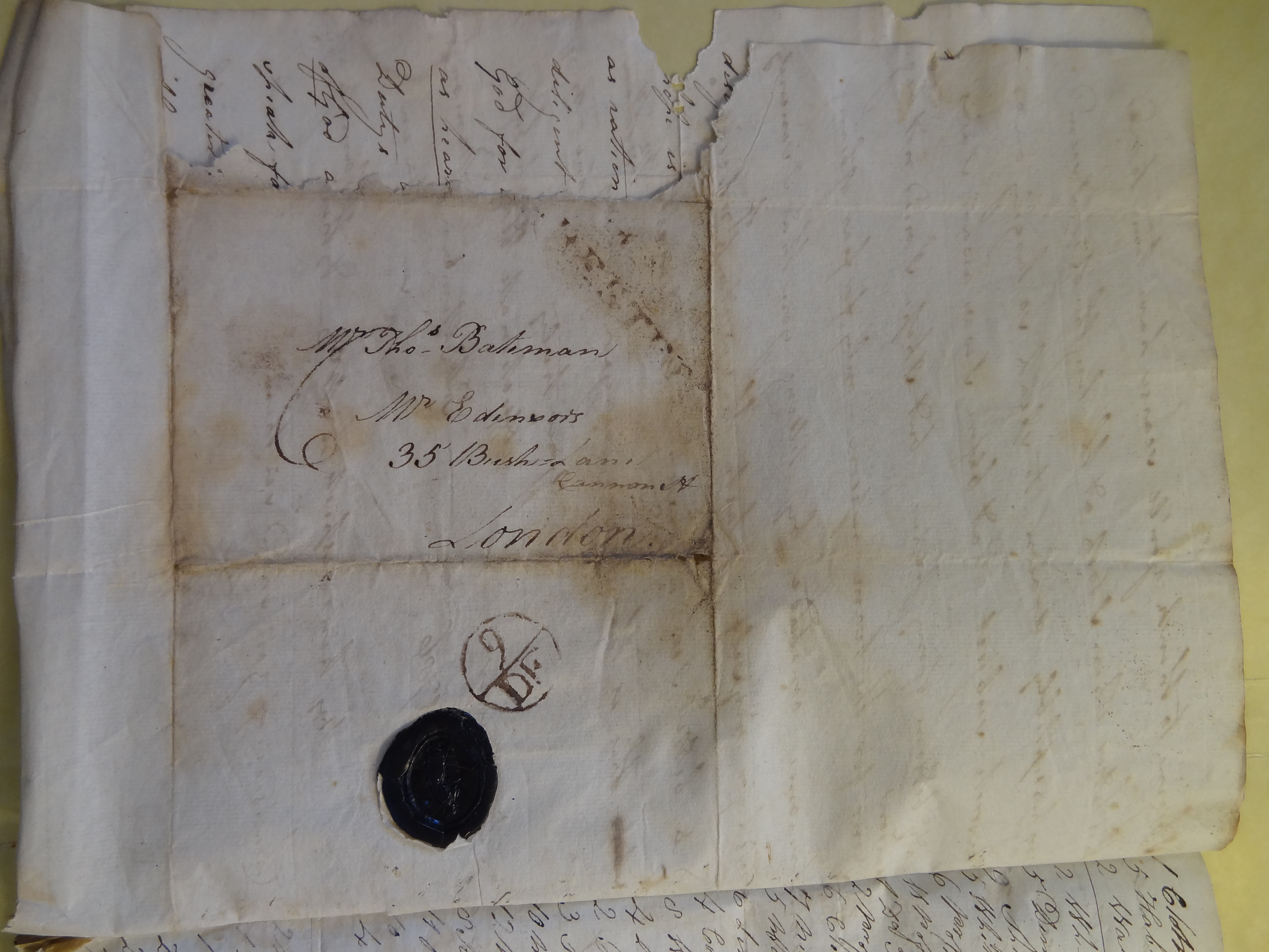 Image #4 of letter: Rebecca Bateman to Thomas Bateman, 7 December 1786