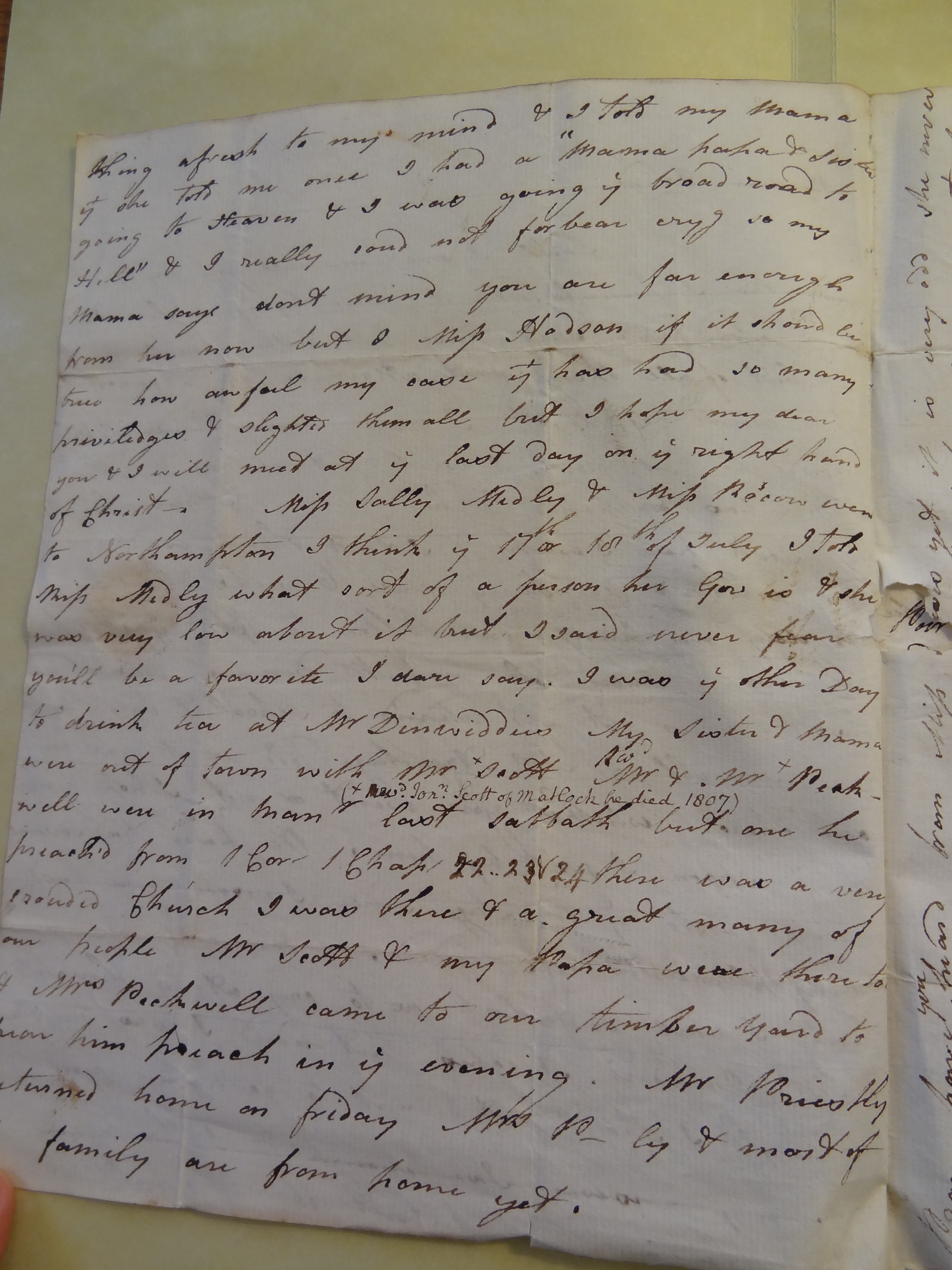 Image #2 of letter: Rebekah Bateman to Mary Jane Hodson, 7 August 1781