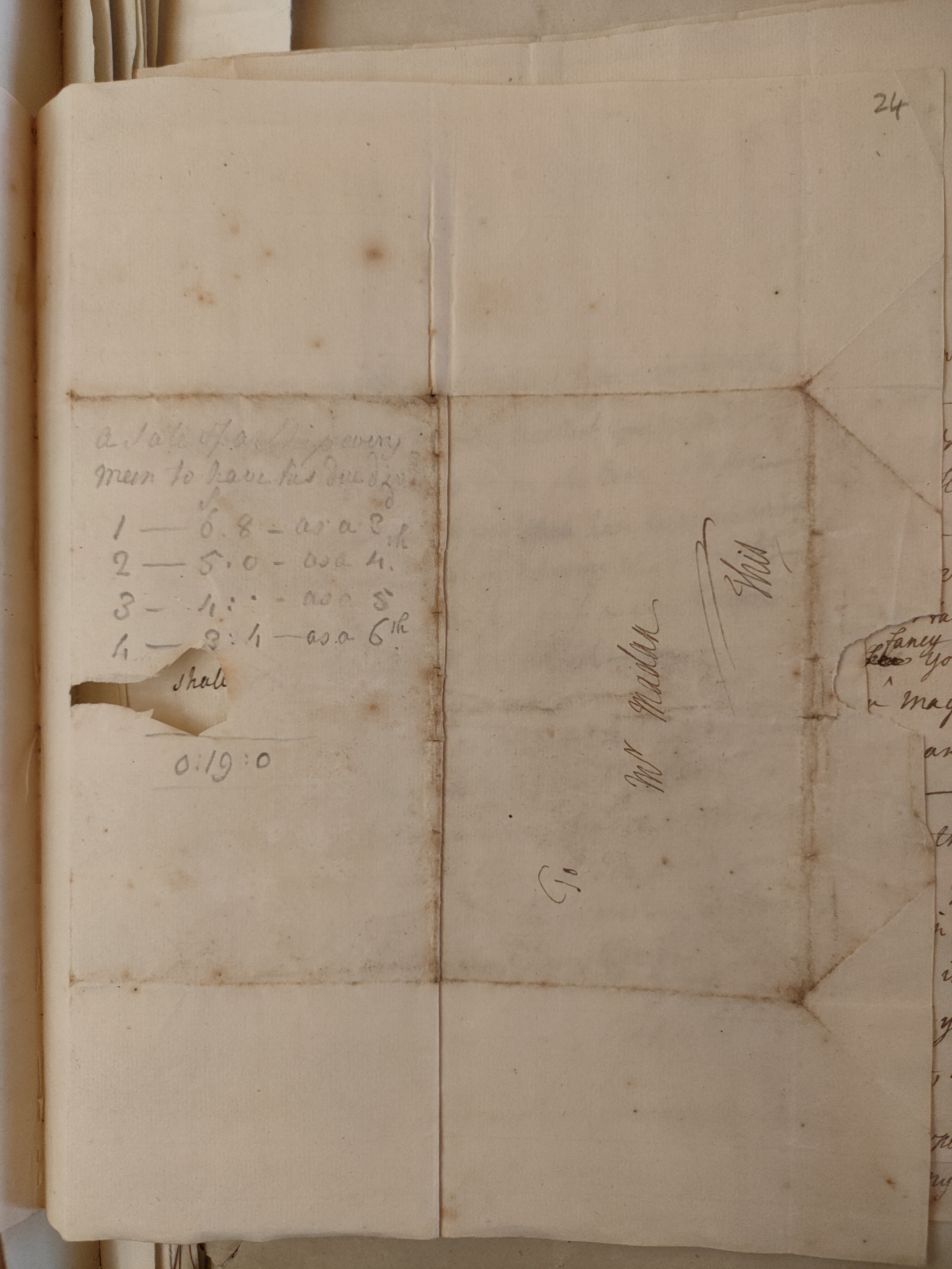 Image #2 of letter: Judith Cowper to Martin Madan, 1723