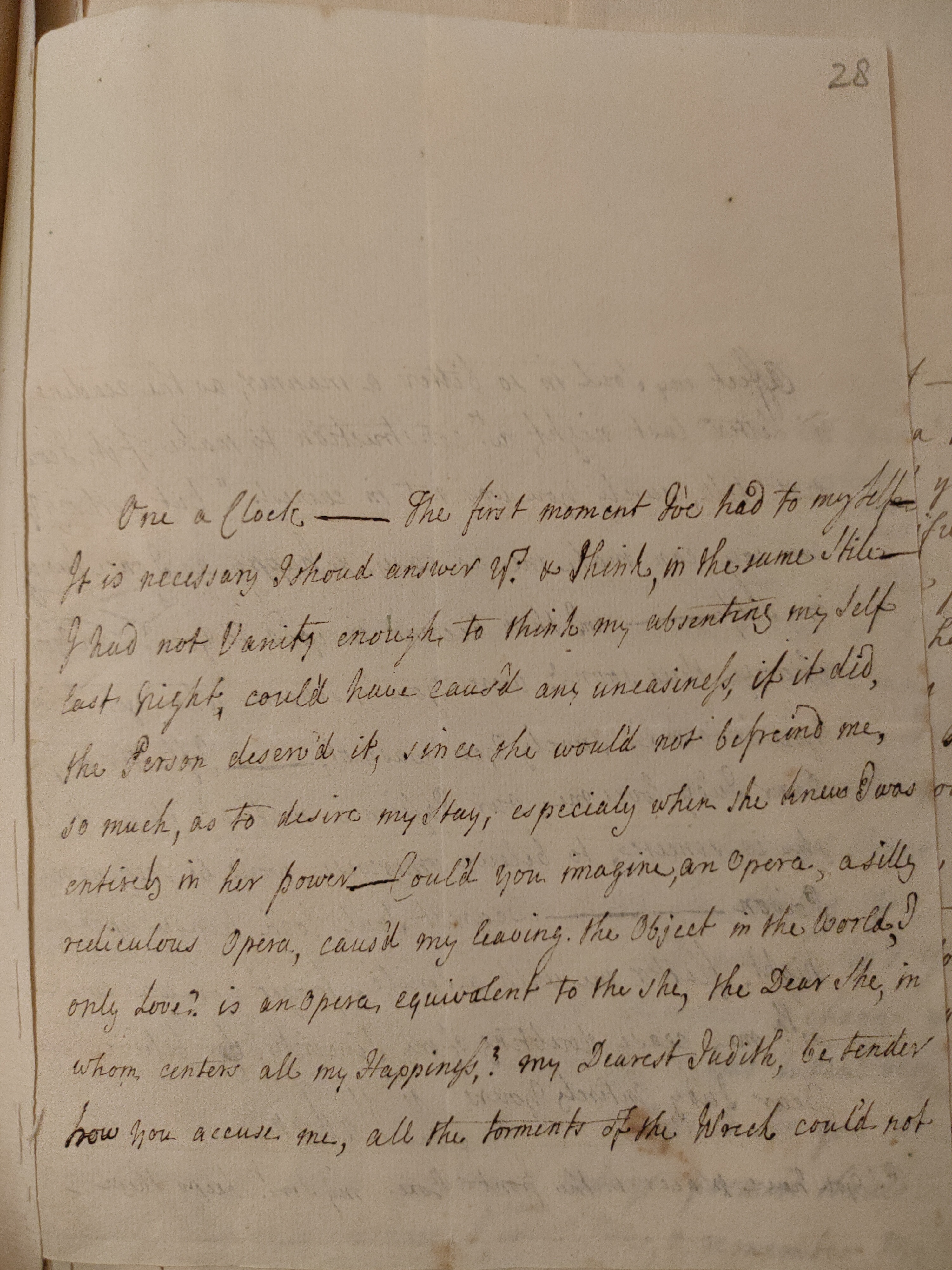 Image #1 of letter: Martin Madan to Judith Cowper, 1723