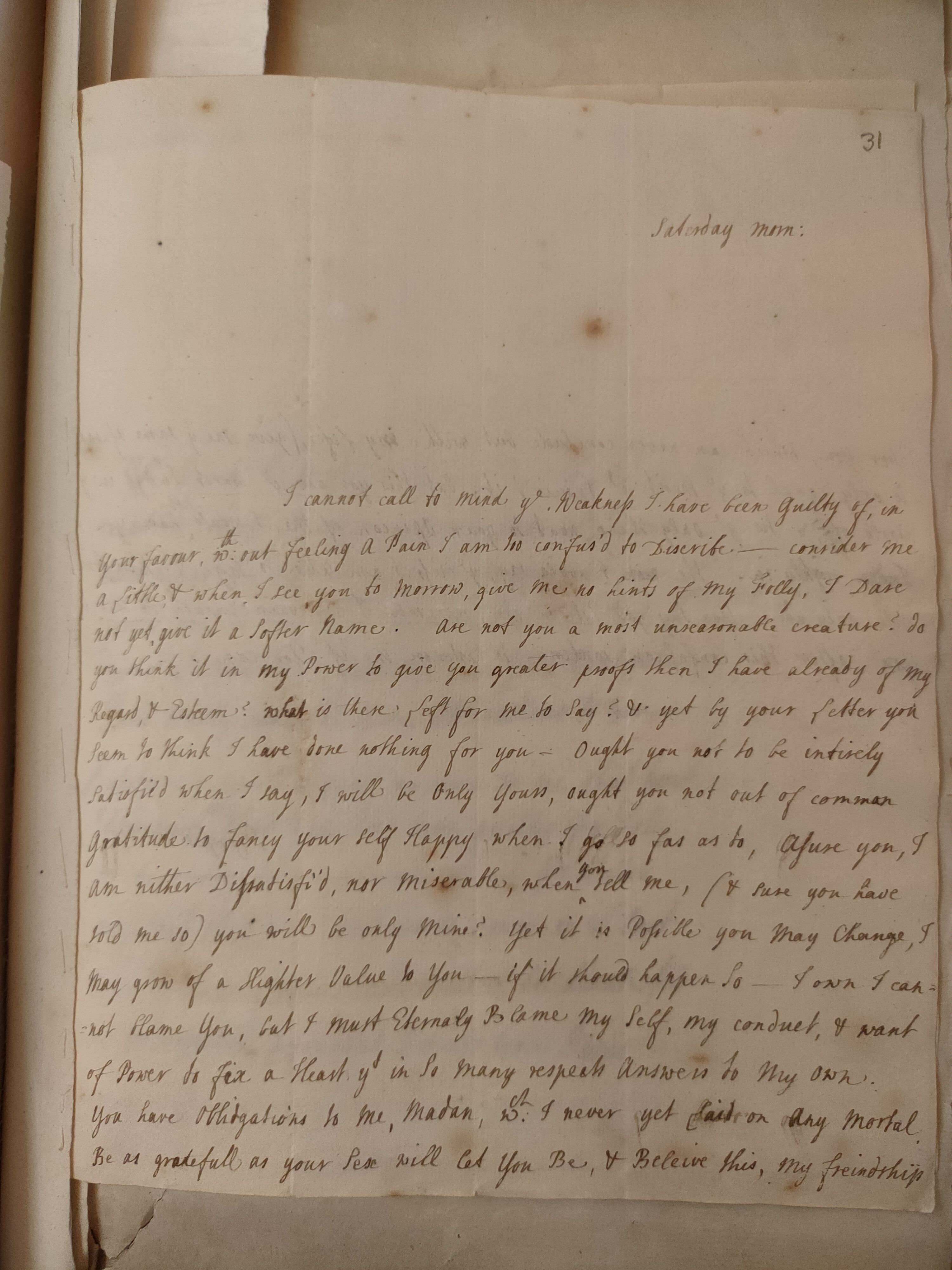 Image #1 of letter: Judith Cowper to Martin Madan, 1723