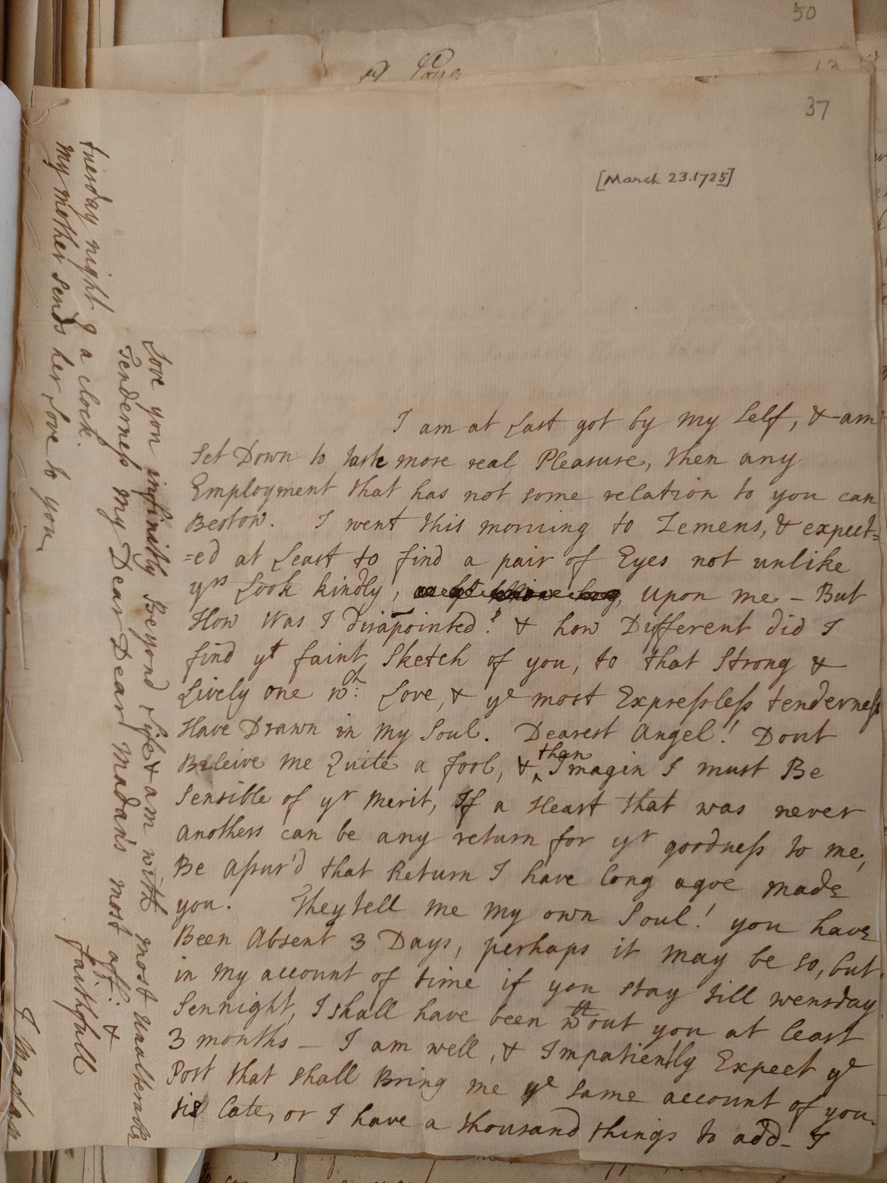 Image #2 of letter: Judith Madan to Martin Madan, 23 March 1725