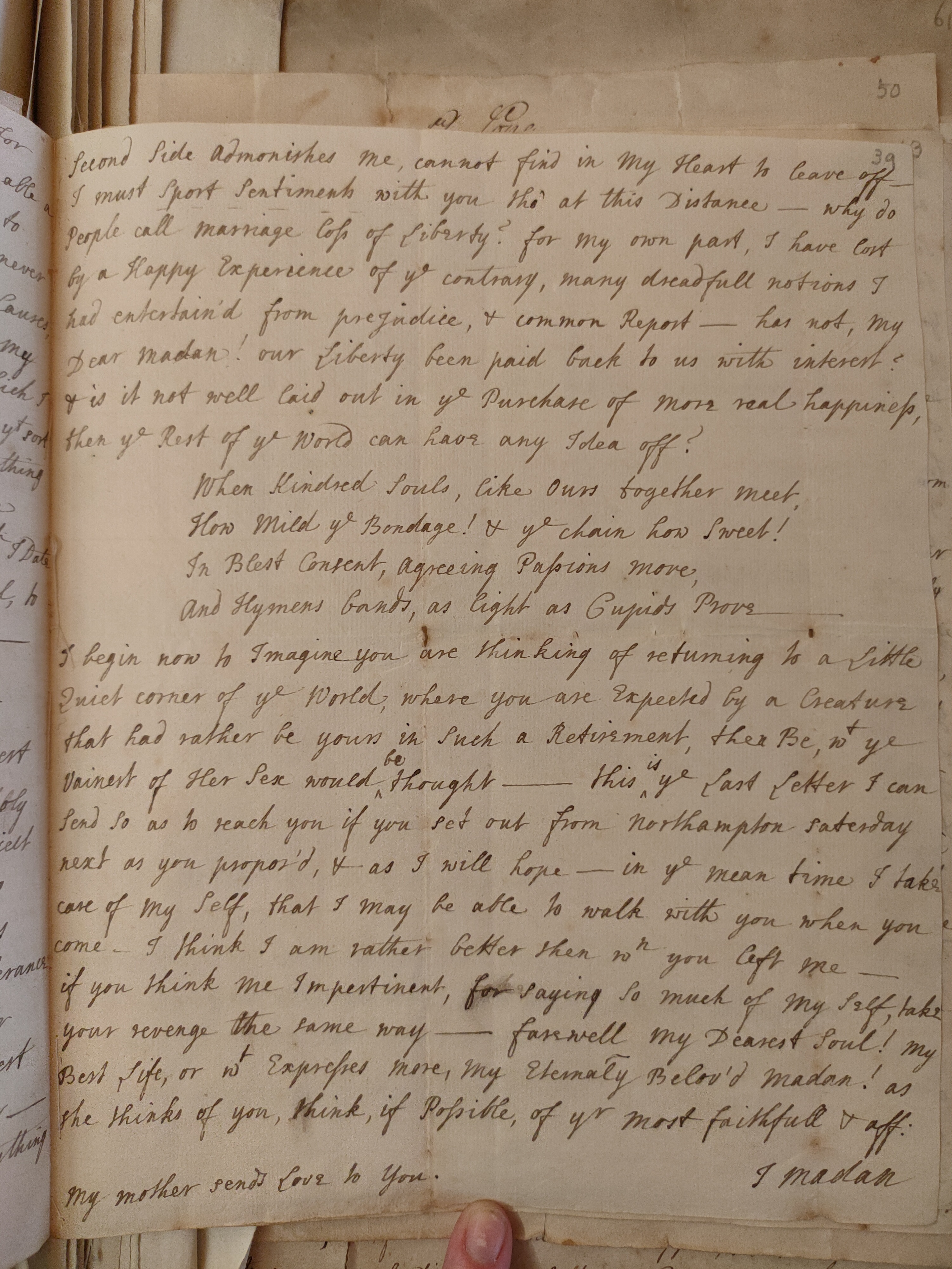 Image #3 of letter: Judith Madan to Martin Madan, 1724