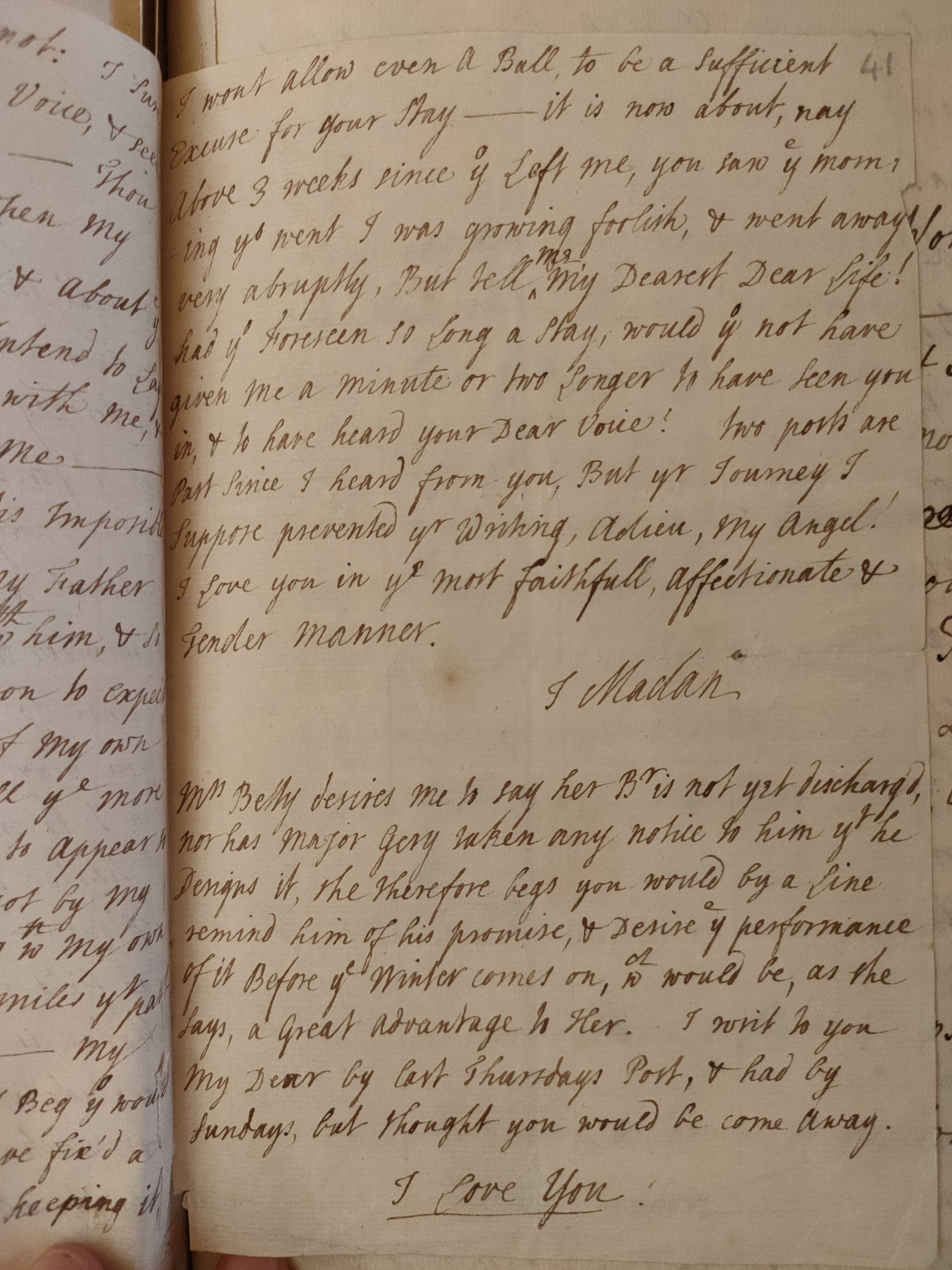 Image #3 of letter: Judith Madan to Martin Madan, 1724