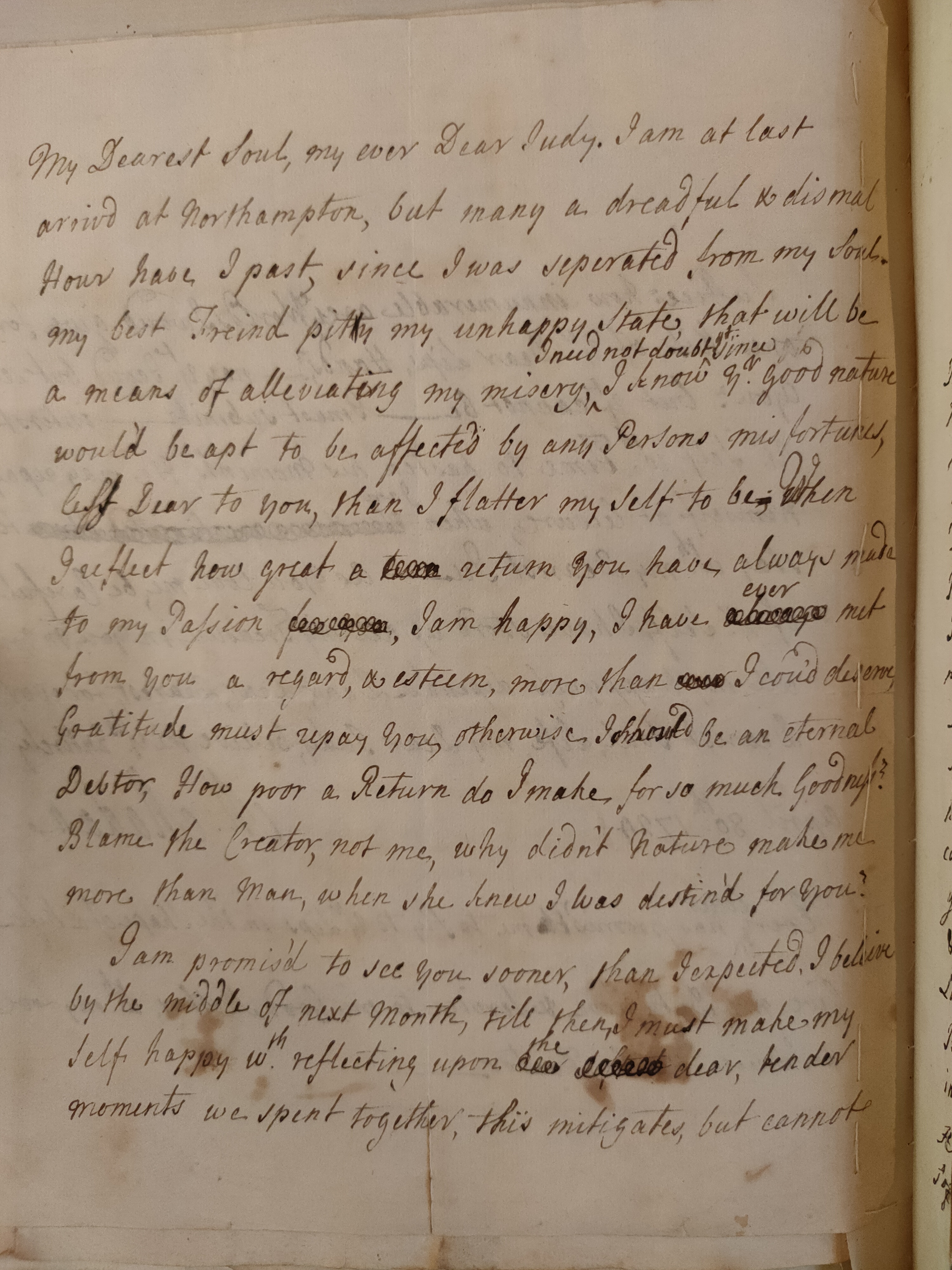 Image #1 of letter: Martin Madan to Judith Madan, 1724