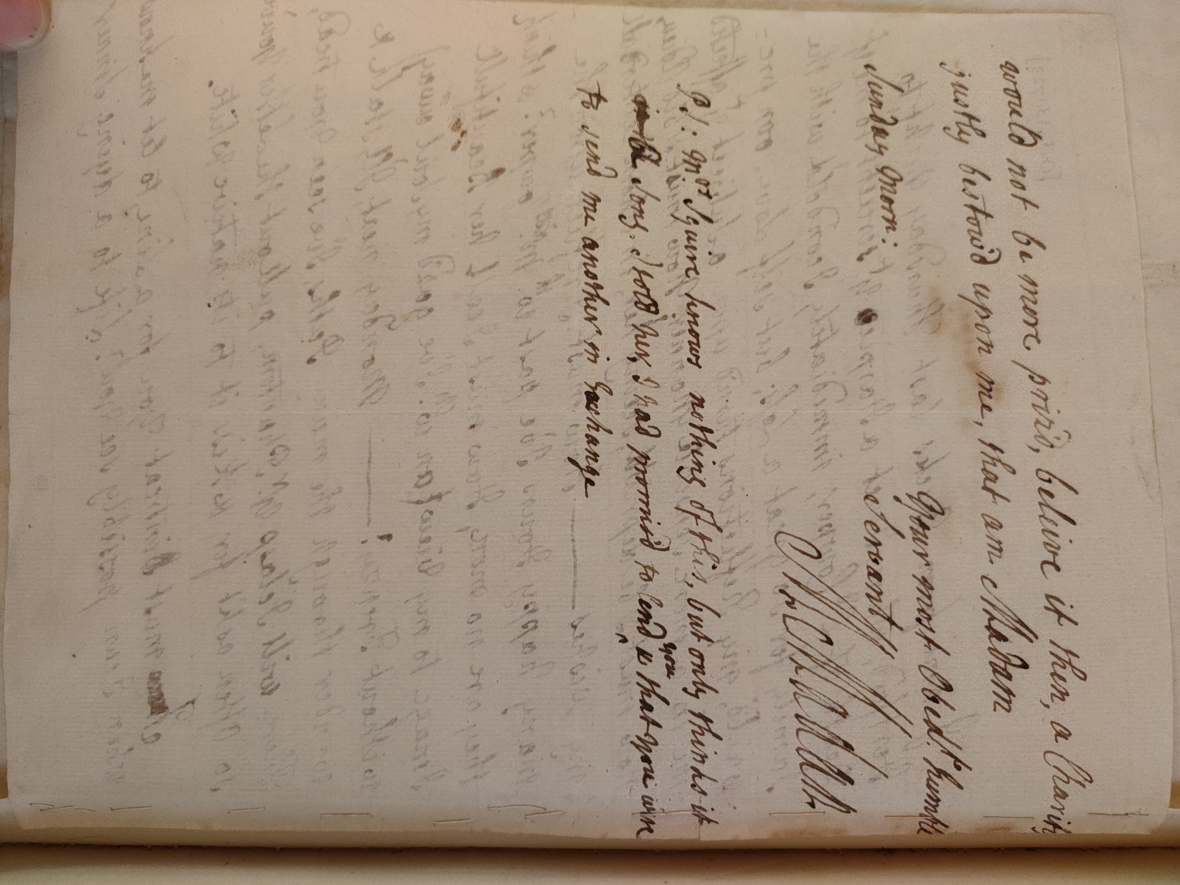 Image #2 of letter: Martin Madan to Judith Cowper, 13 October 1723