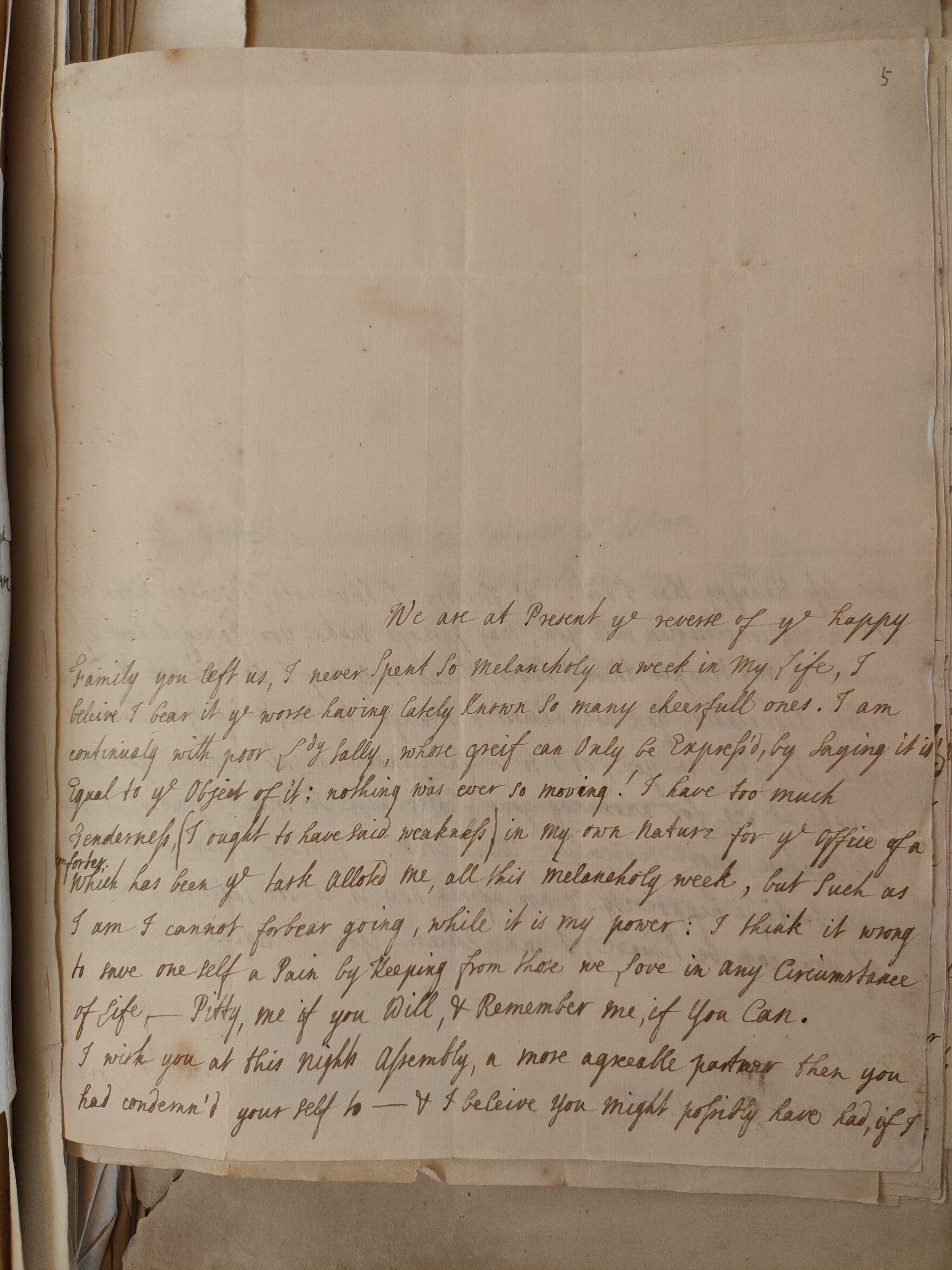 Image #1 of letter: Judith Cowper to Martin Madan, 1723