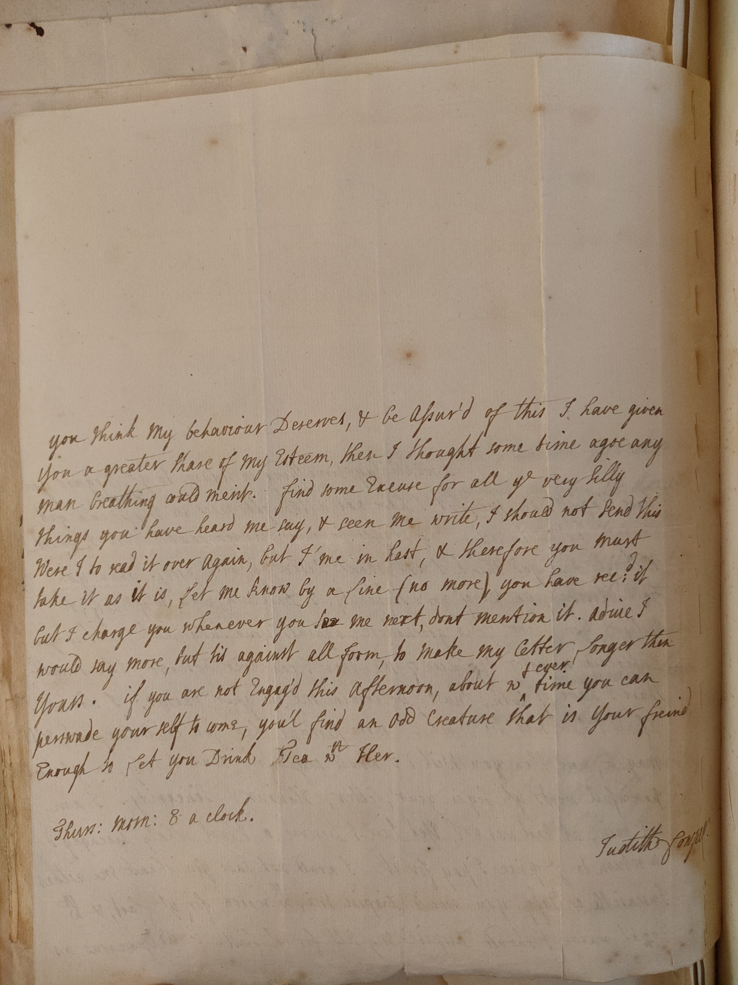 Image #2 of letter: Judith Cowper to Martin Madan