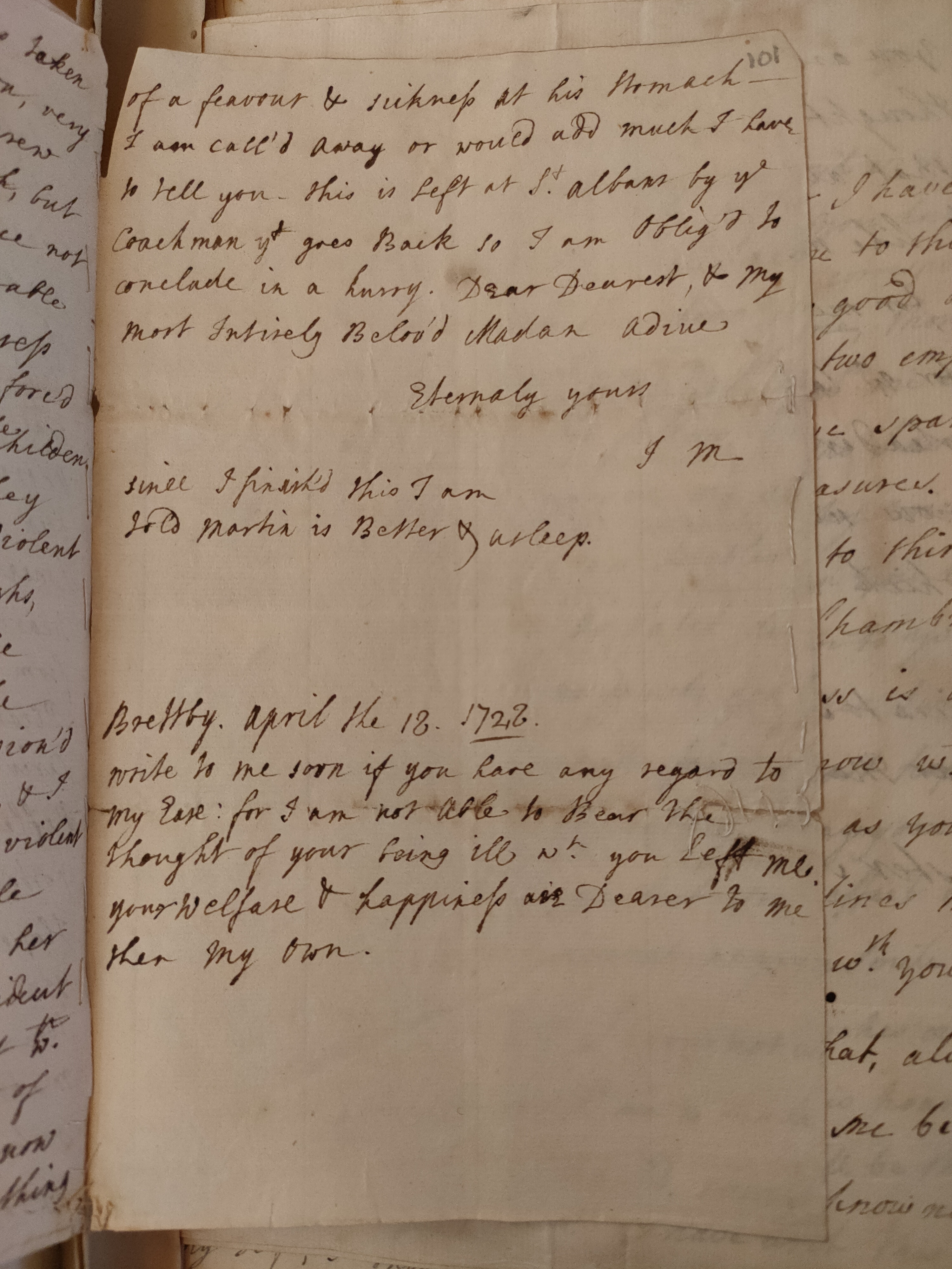 Image #3 of letter: Judith Madan to Martin Madan, 13 April 1728
