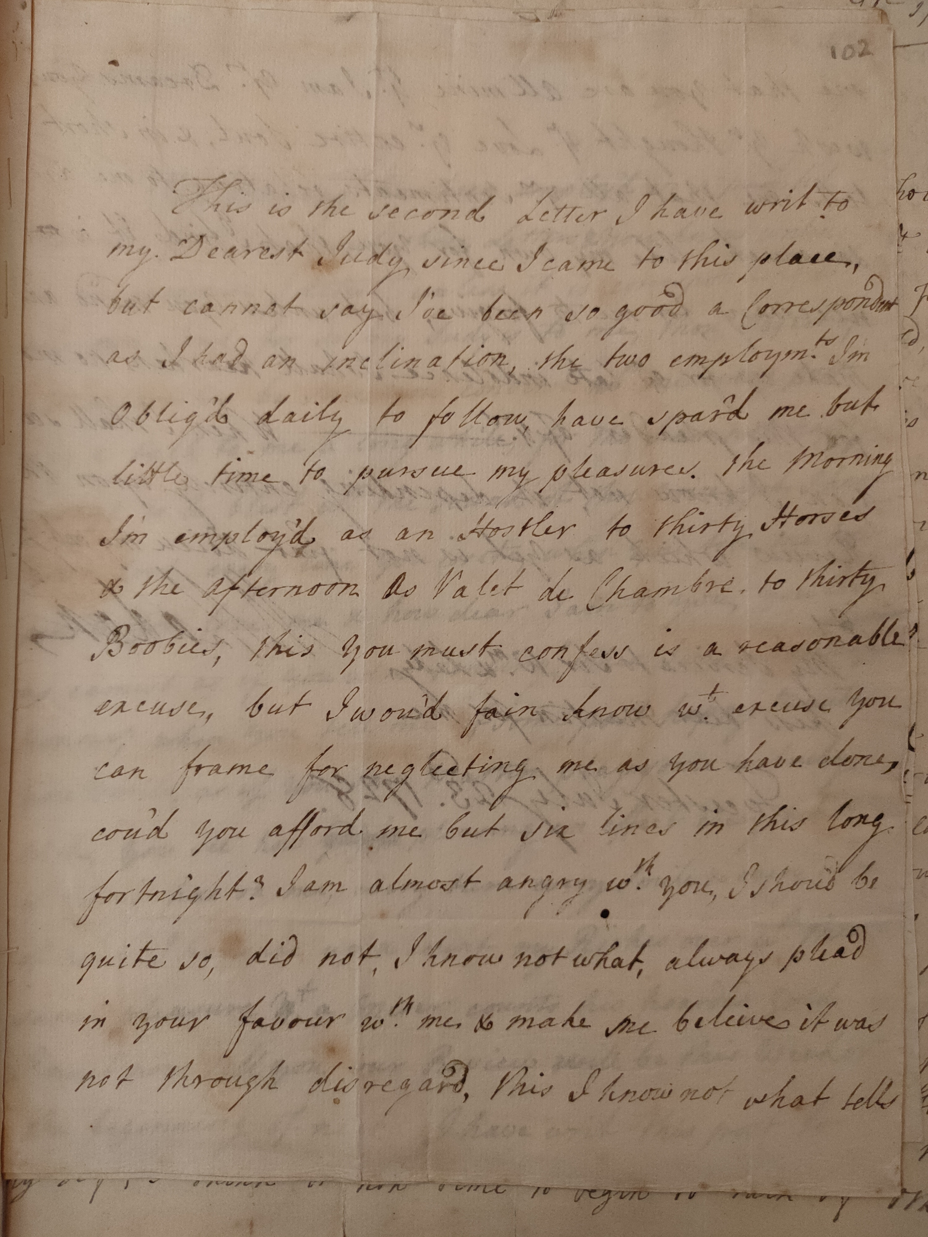 Image #1 of letter: Martin Madan to Judith Madan, 23 July 1728