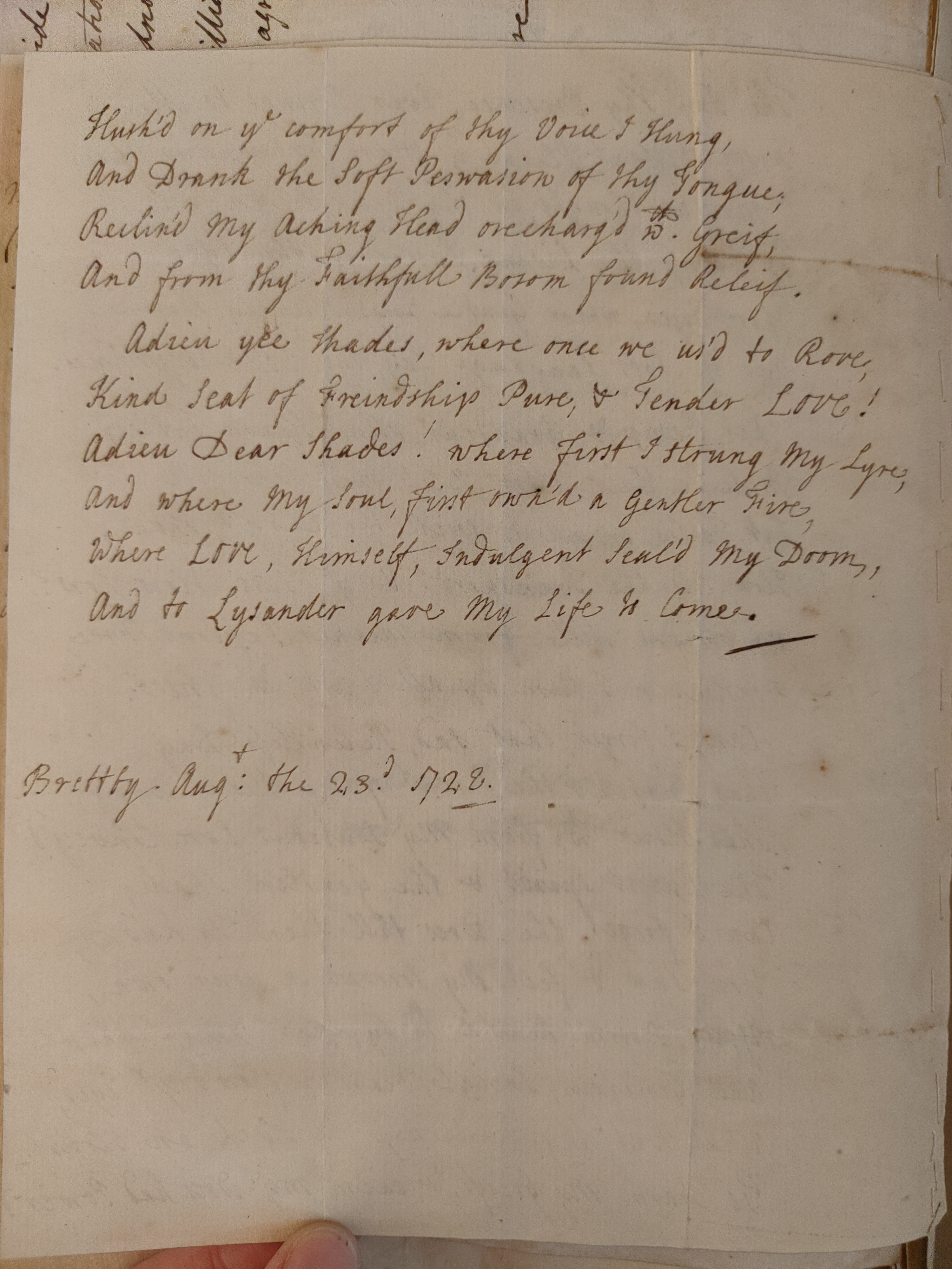 Image #2 of letter: Judith Madan to Martin Madan, 23 August 1728