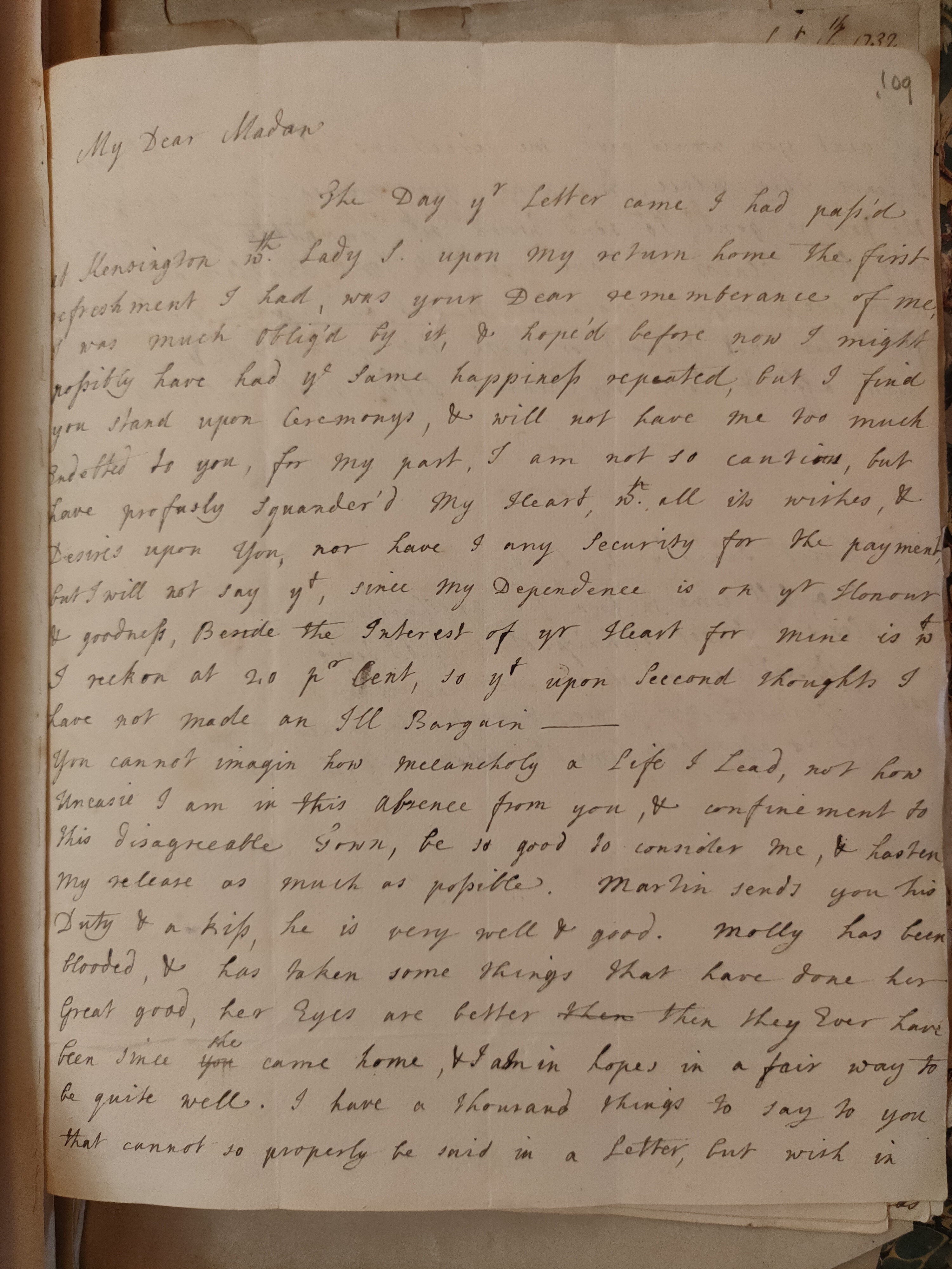 Image #1 of letter: Judith Madan to Martin Madan, 12 June 1729