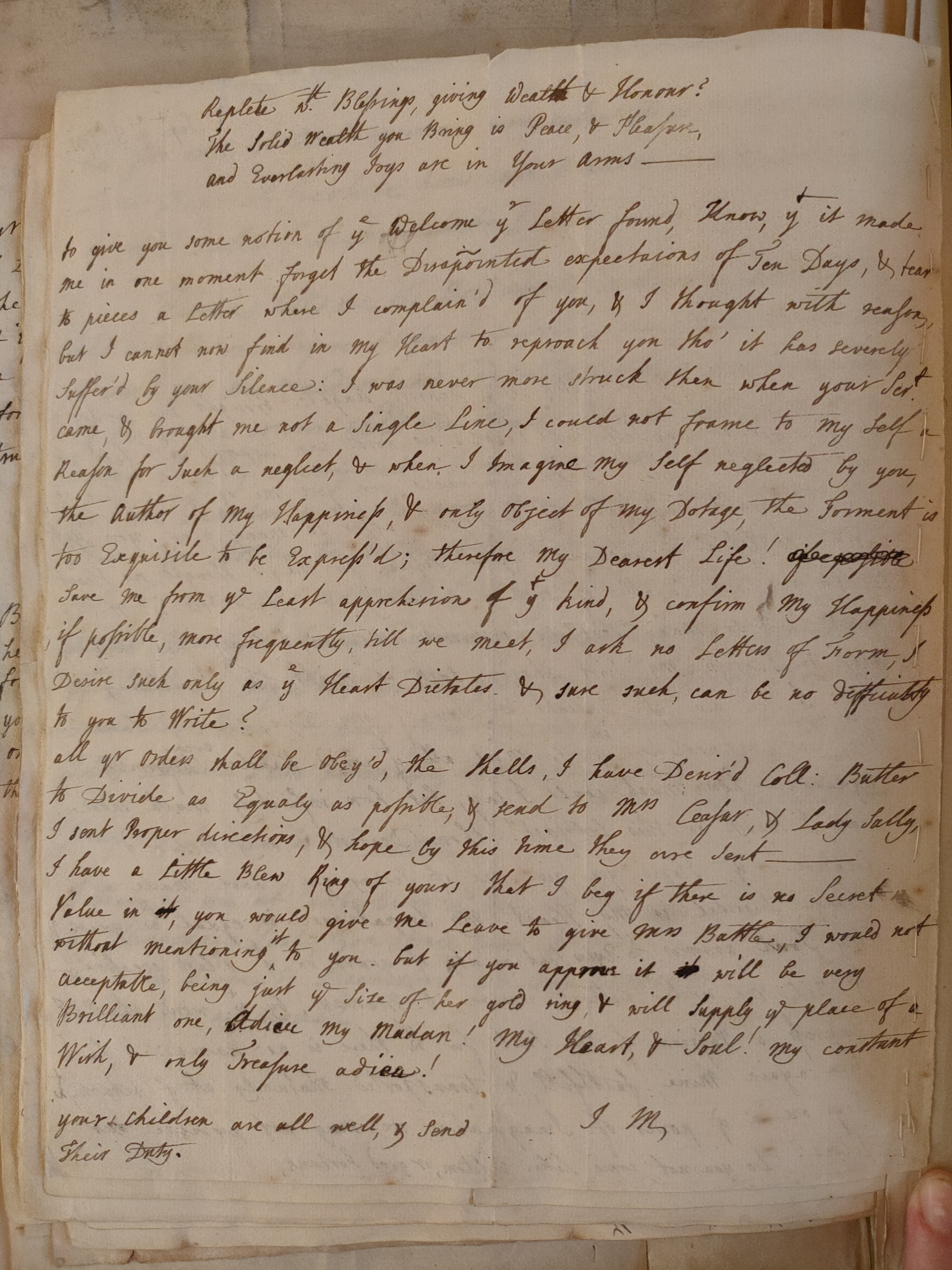 Image #2 of letter: Judith Madan to Martin Madan, 3 September 1731
