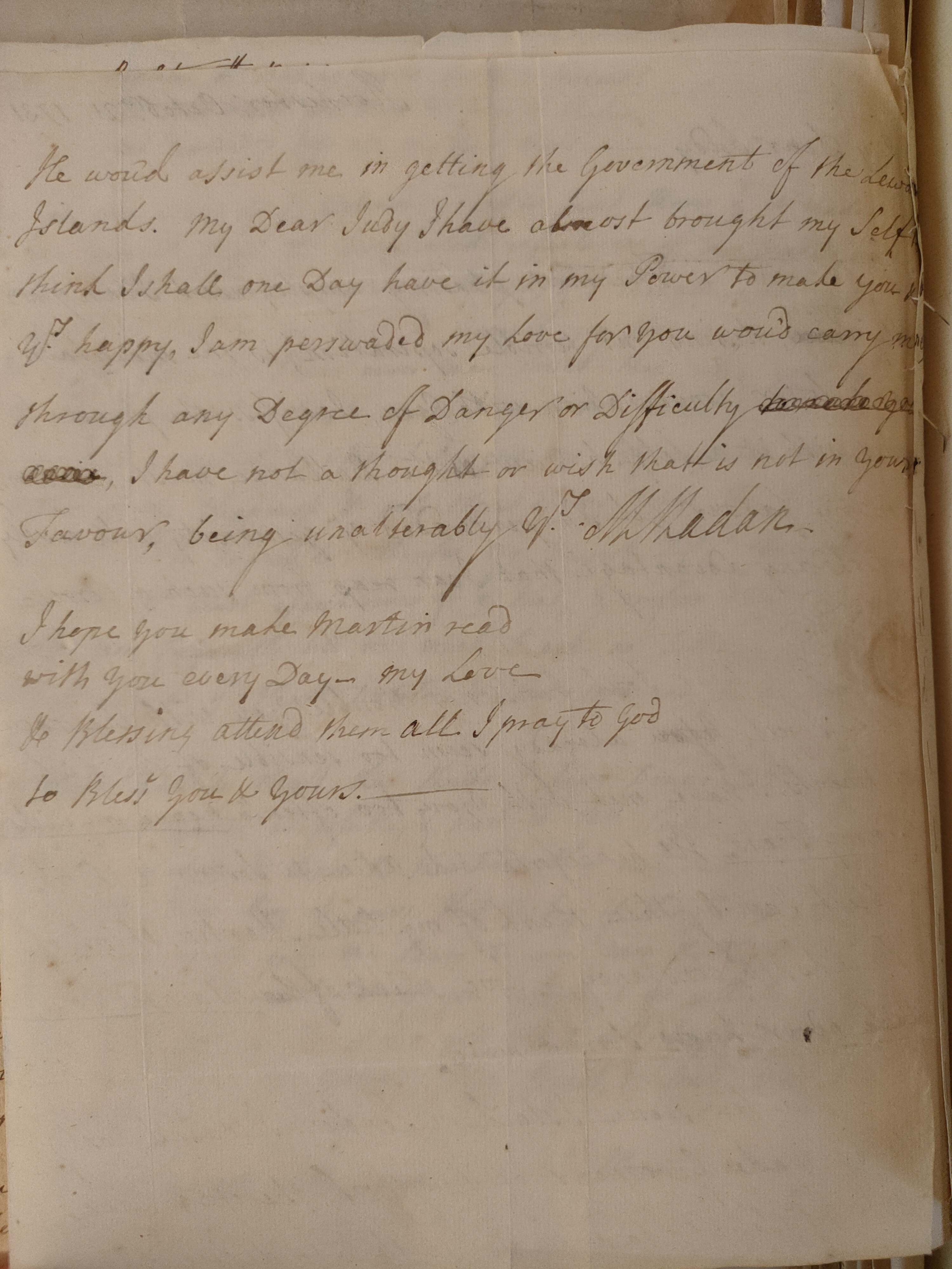 Image #2 of letter: Martin Madan to Judith Madan, 21 October 1731
