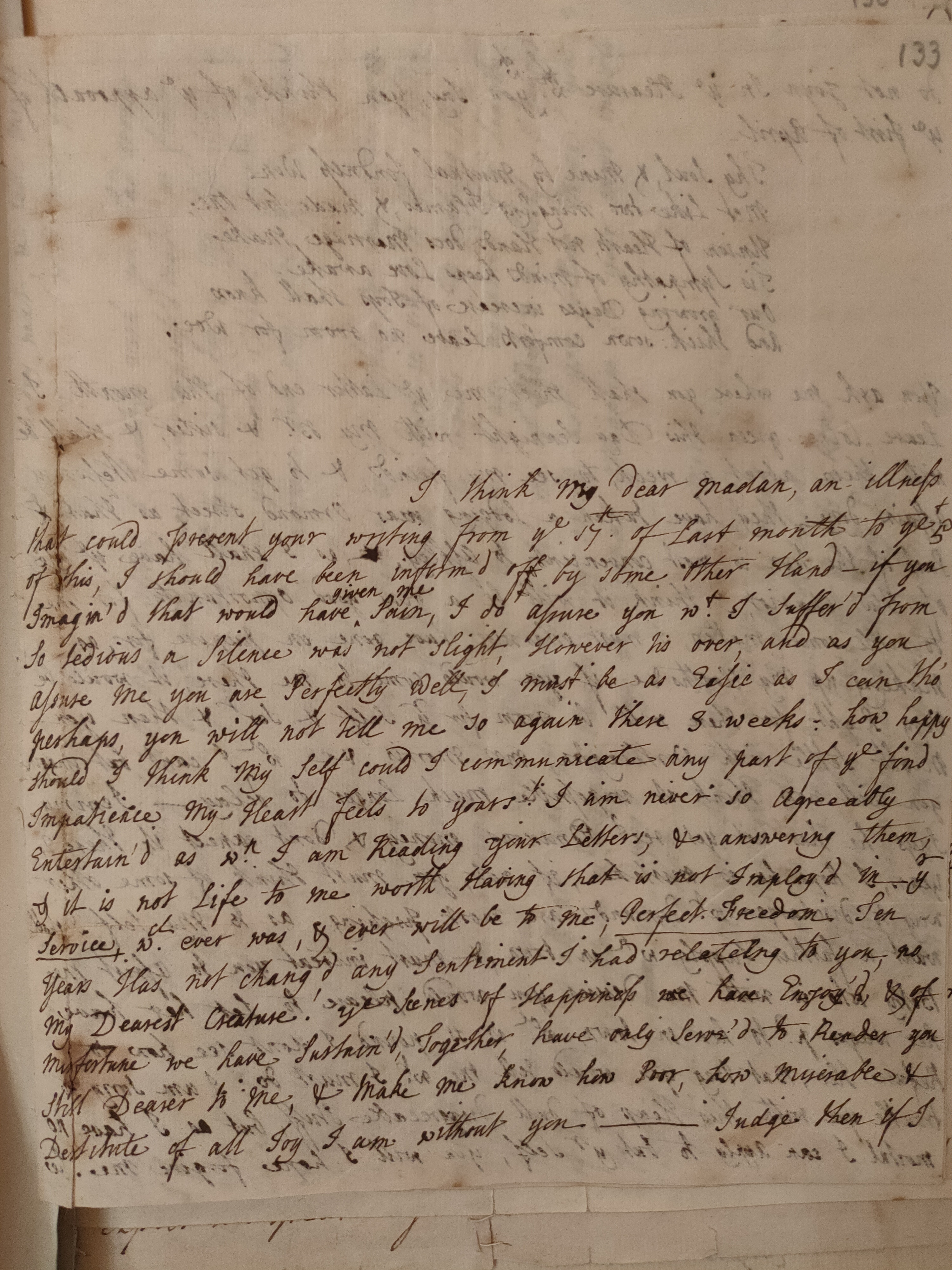 Image #1 of letter: Judith Madan to Martin Madan, 10 March 1734