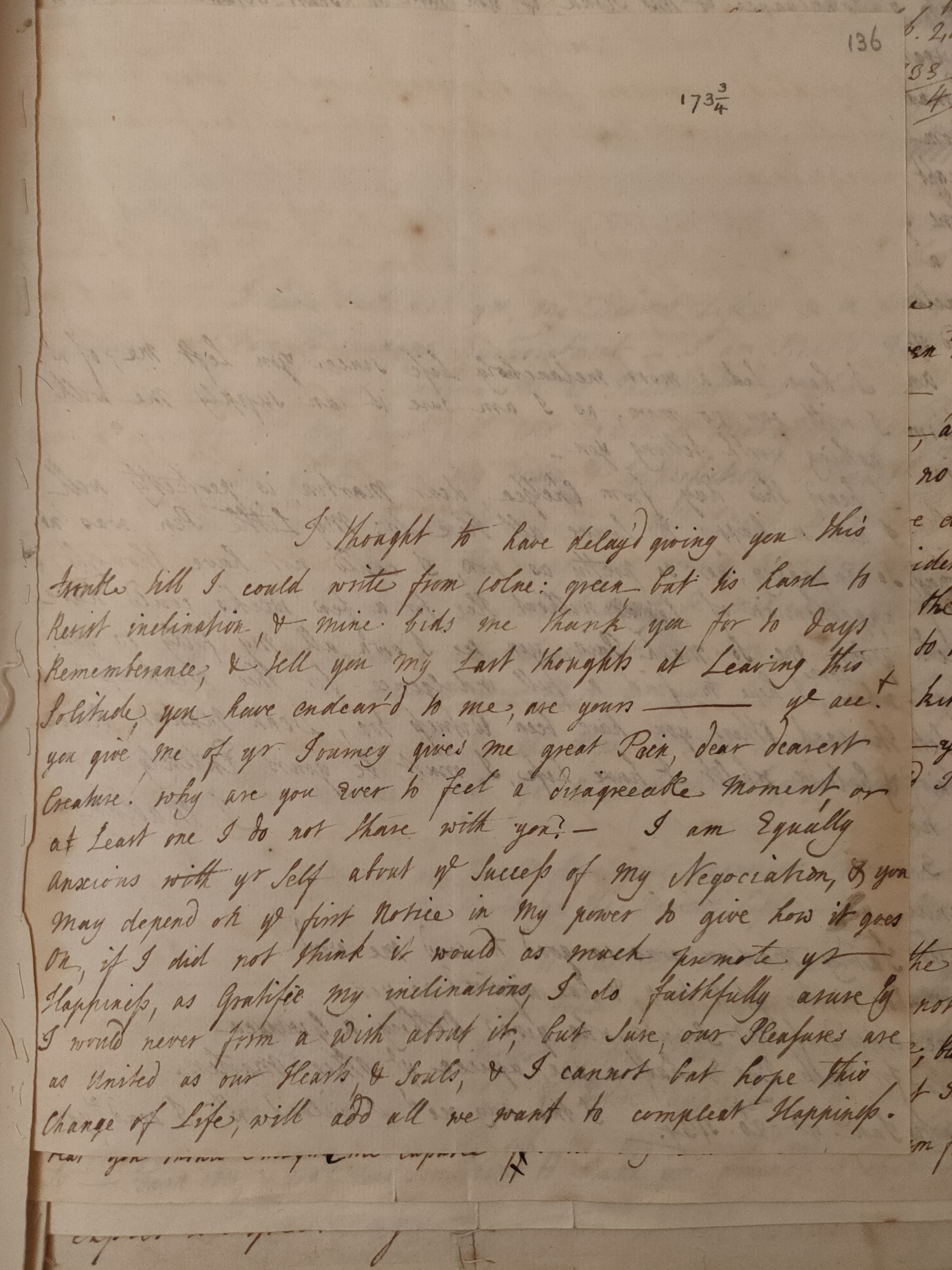 Image #1 of letter: Judith Madan to Martin Madan, 20 January 1734