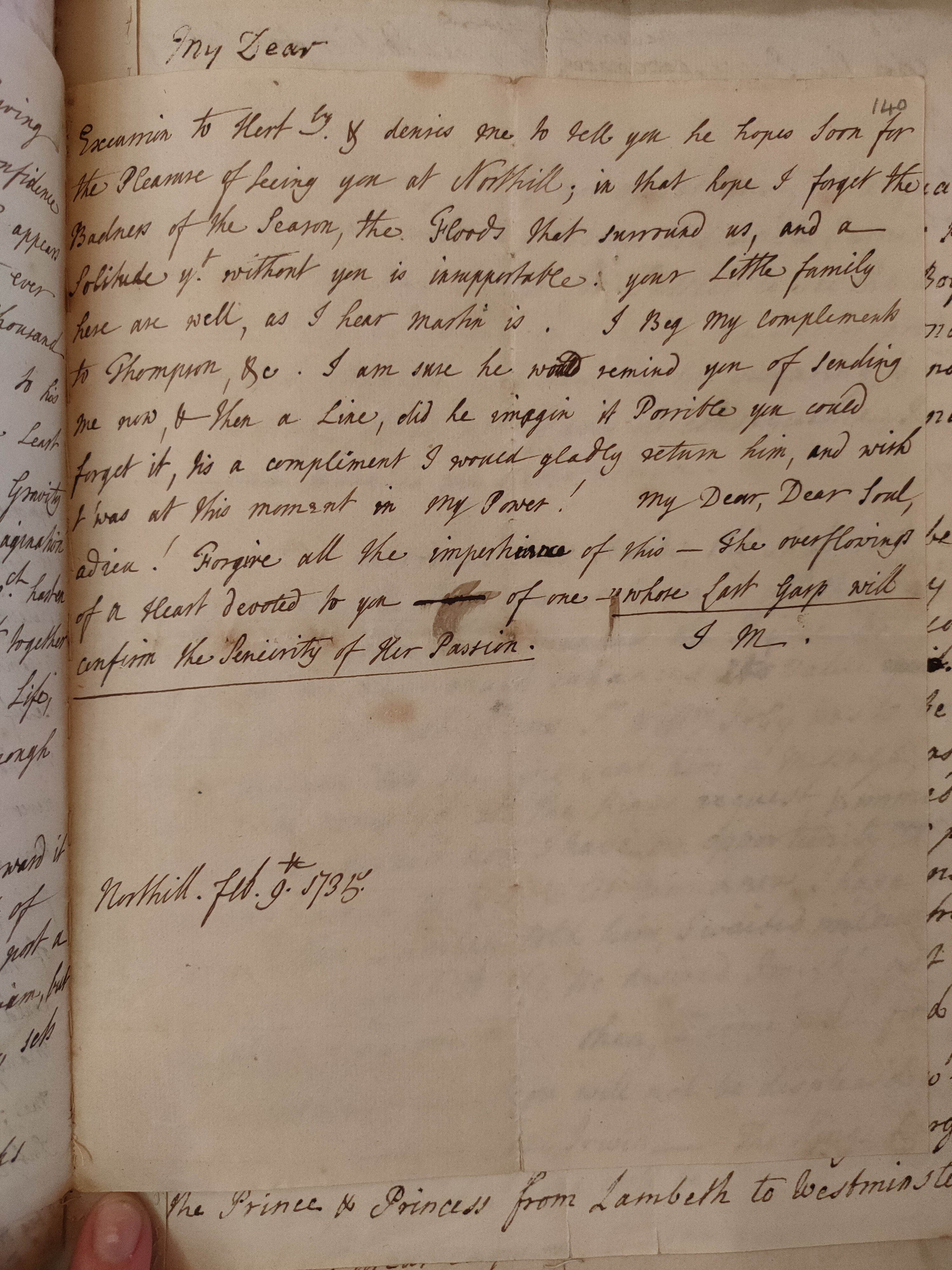 Image #3 of letter: Judith Madan to Martin Madan, 9 February 1735