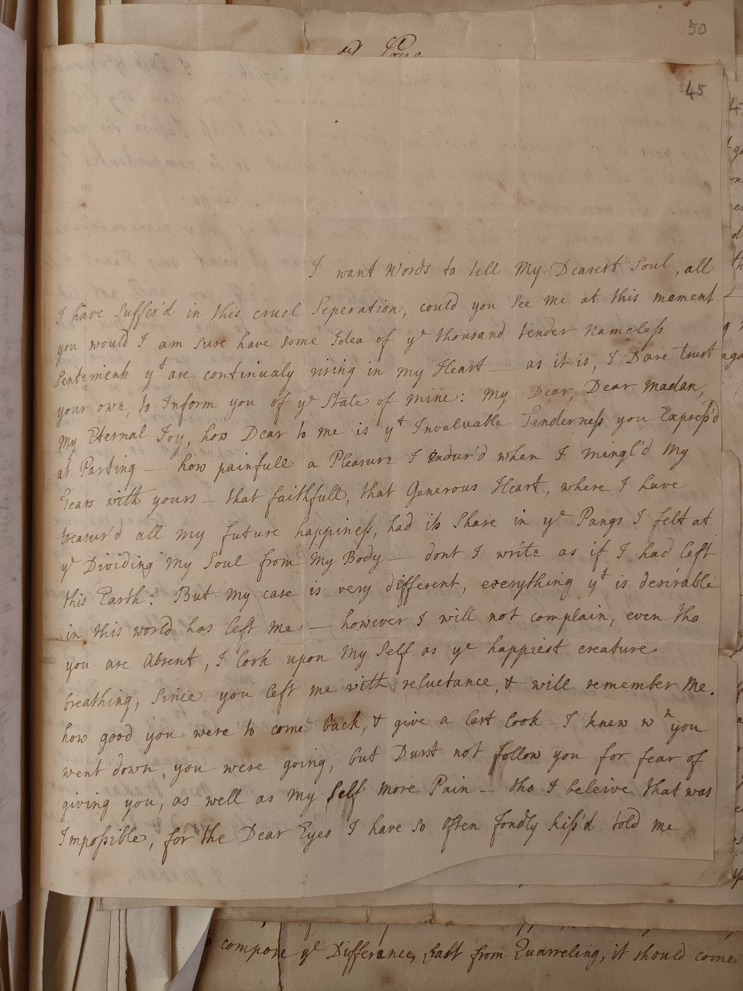 Image #1 of letter: Judith Madan to Martin Madan, 1724