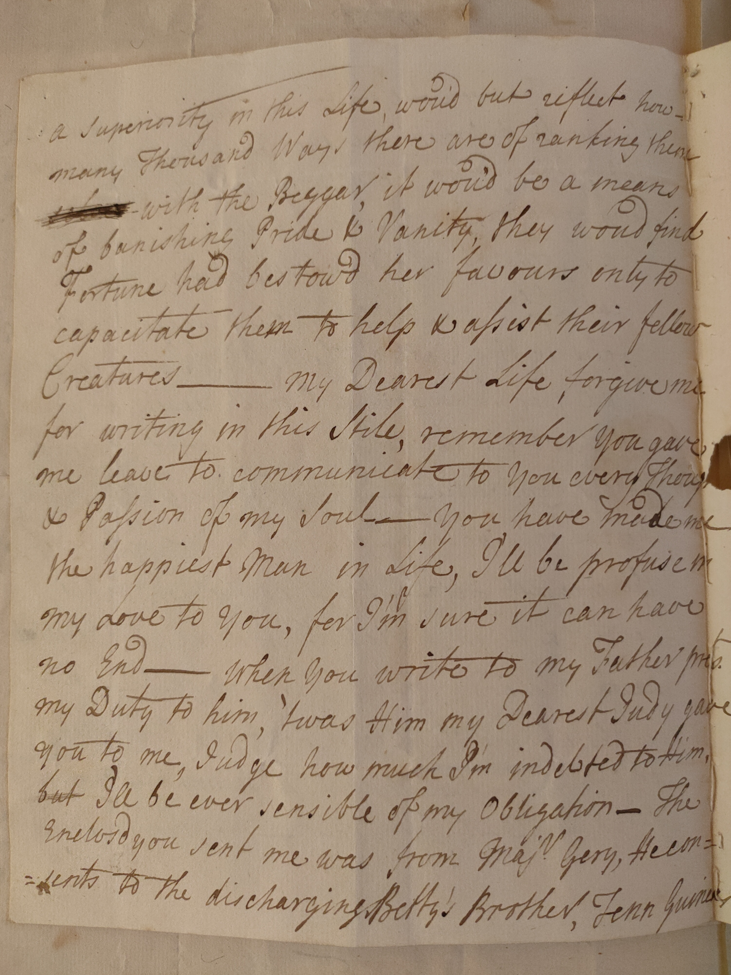 Image #2 of letter: Martin Madan to Judith Madan, 9 May 1724