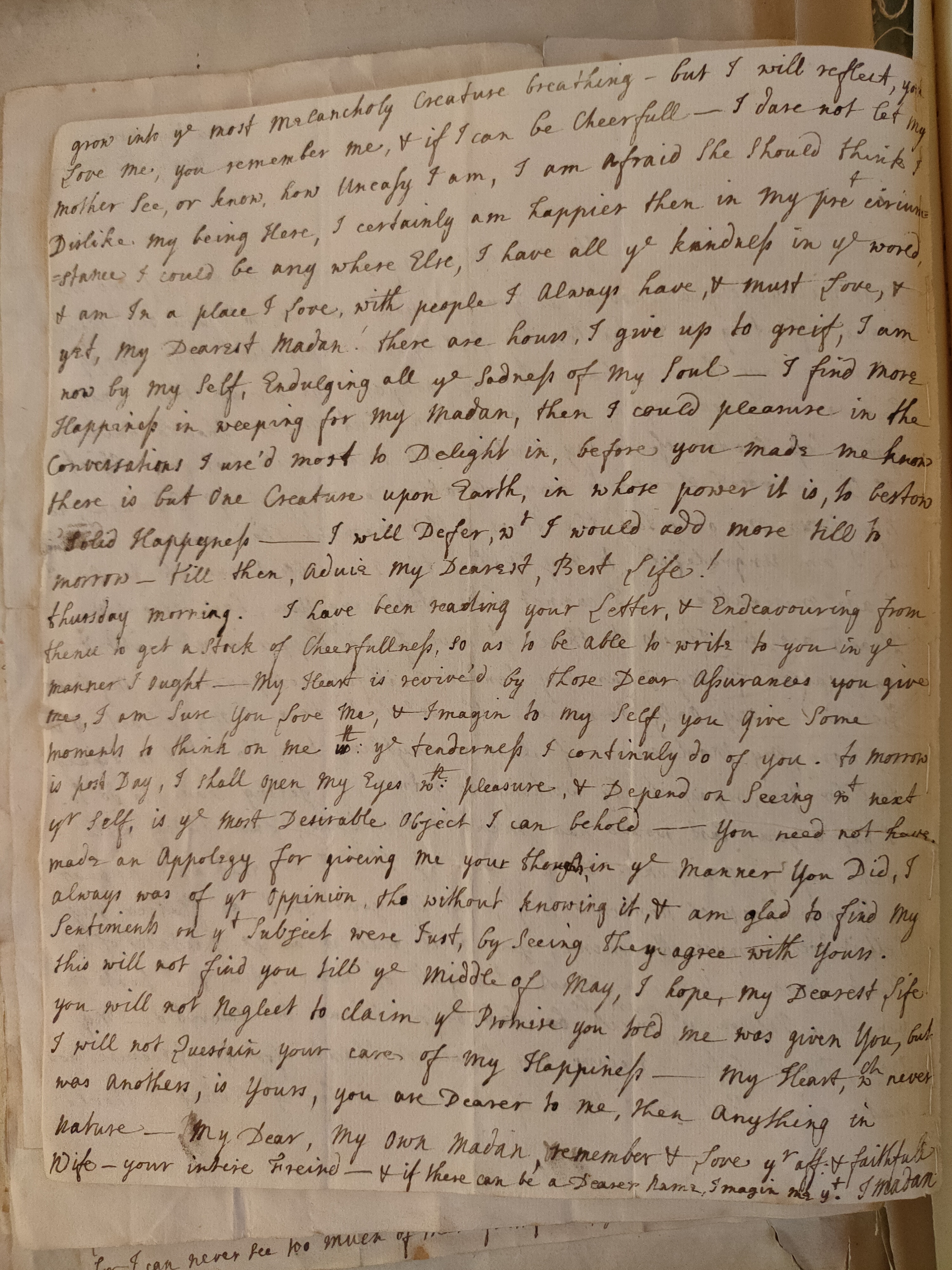 Image #2 of letter: Judith Madan to Martin Madan, 13 May 1724