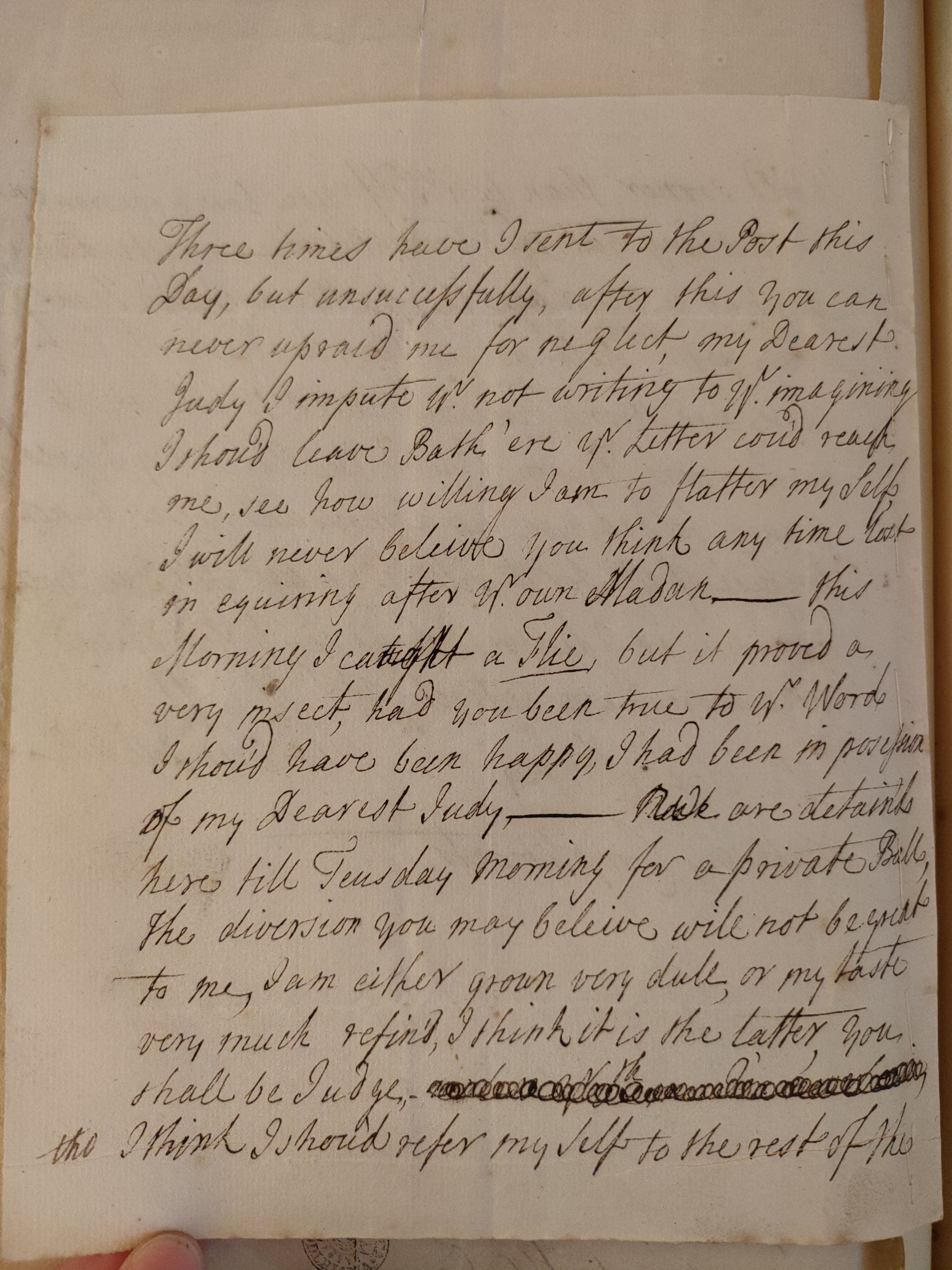 Image #2 of letter: Martin Madan to Judith Madan, 19 September 1724