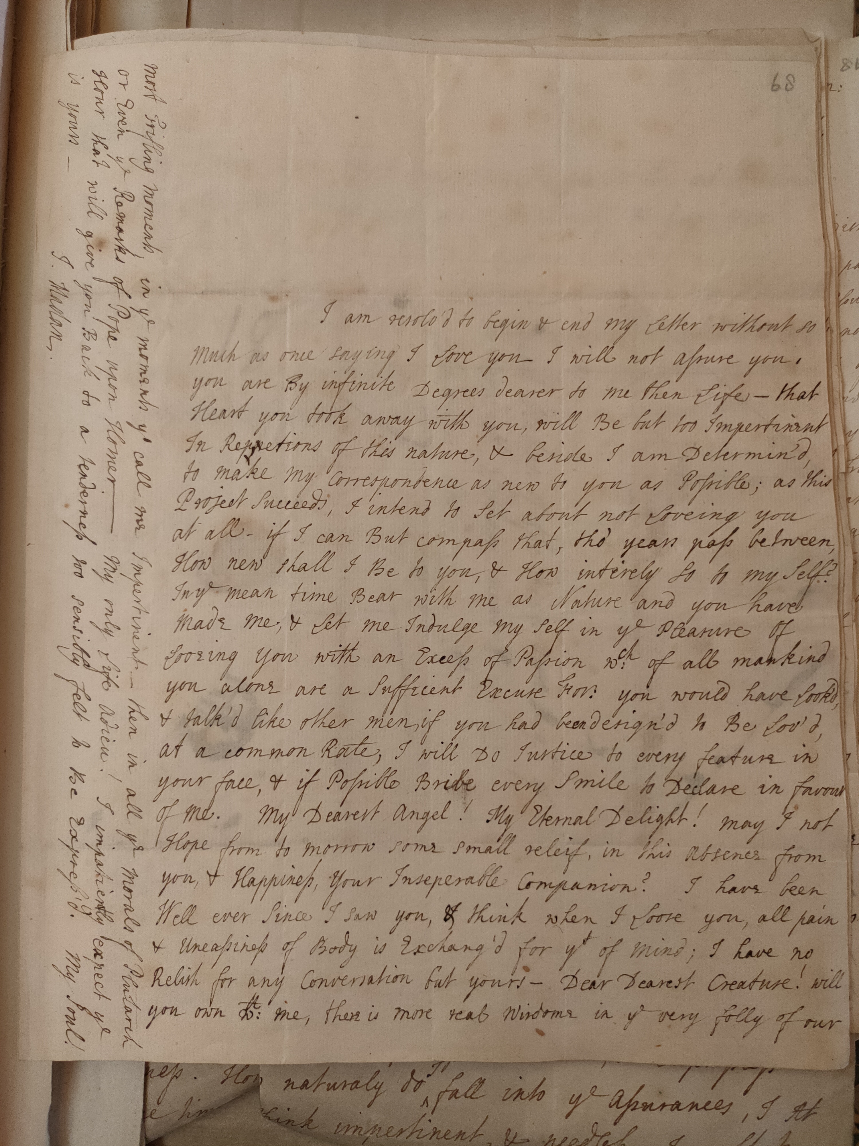 Image #1 of letter: Judith Madan to Martin Madan, 4 May 1725