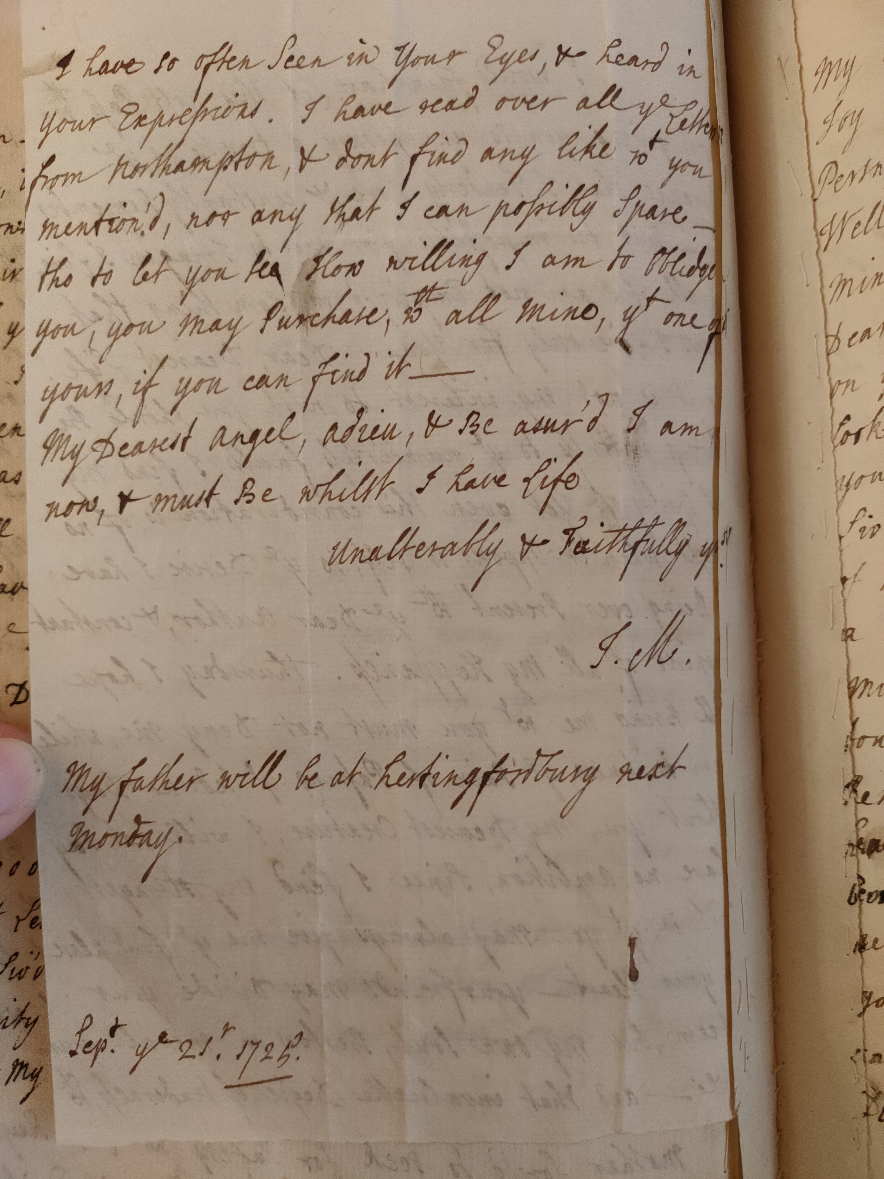 Image #2 of letter: Judith Madan to Martin Madan, 21 September 1725