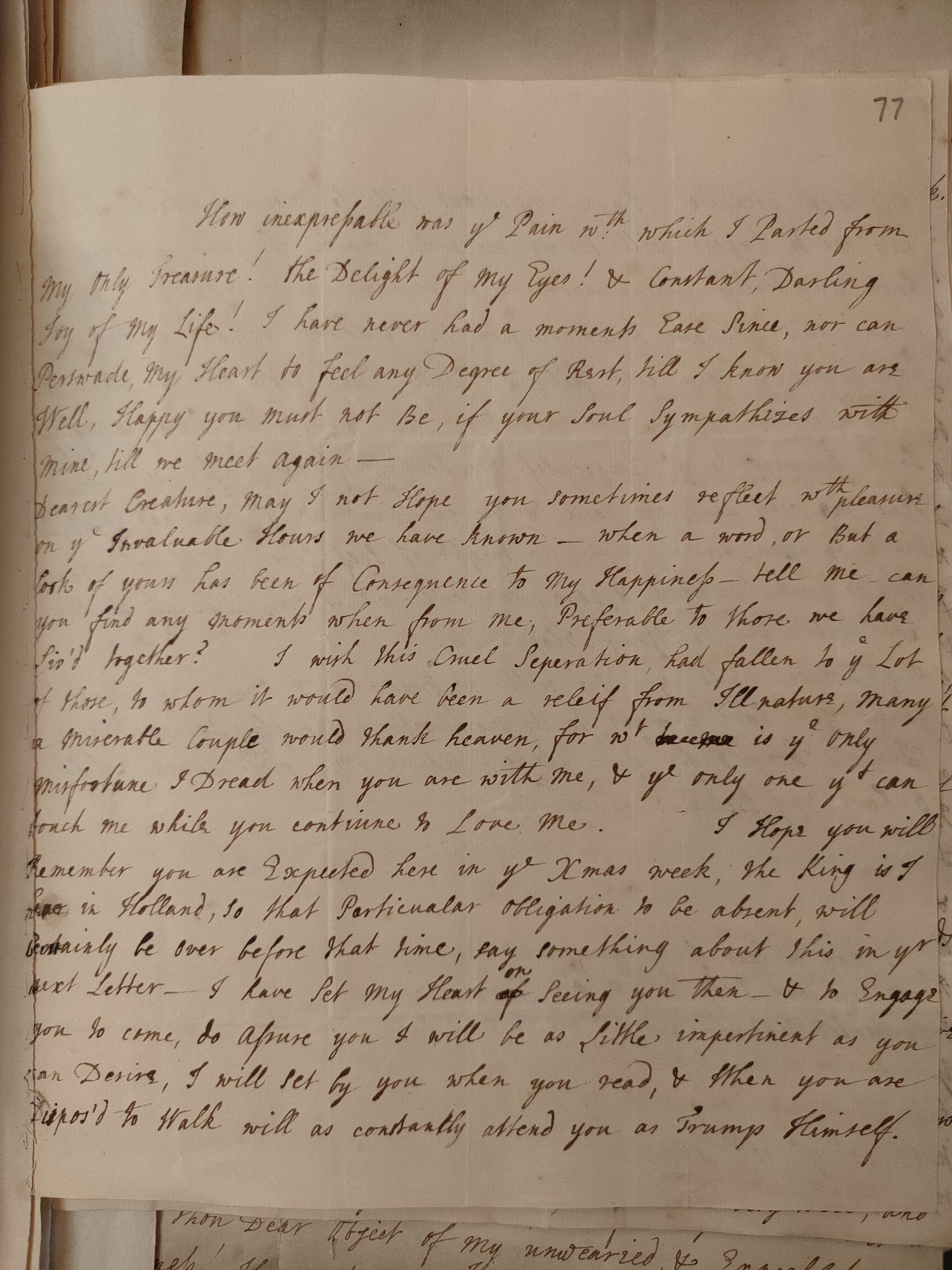 Image #1 of letter: Judith Madan to Martin Madan, 10 December 1725