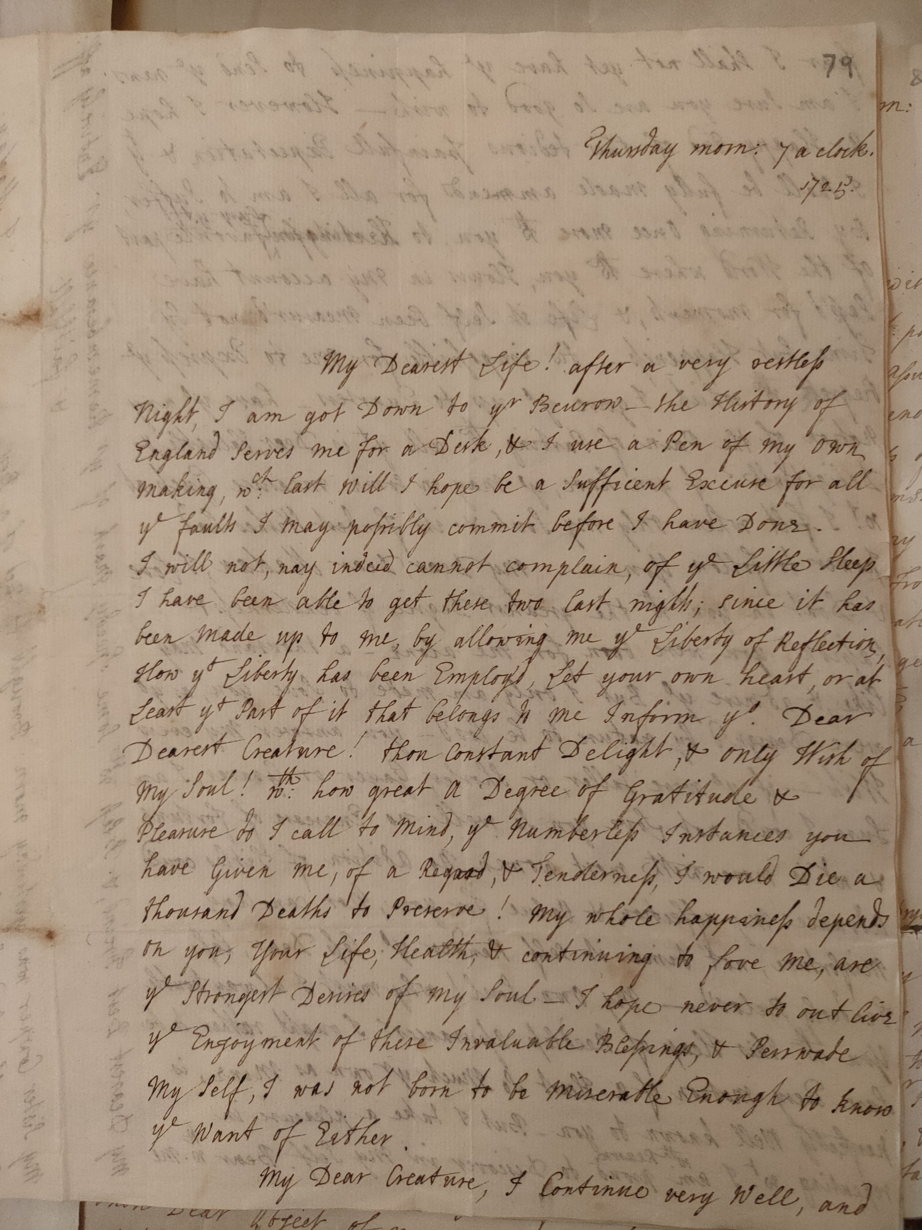 Image #1 of letter: Judith Madan to Martin Madan, 1725