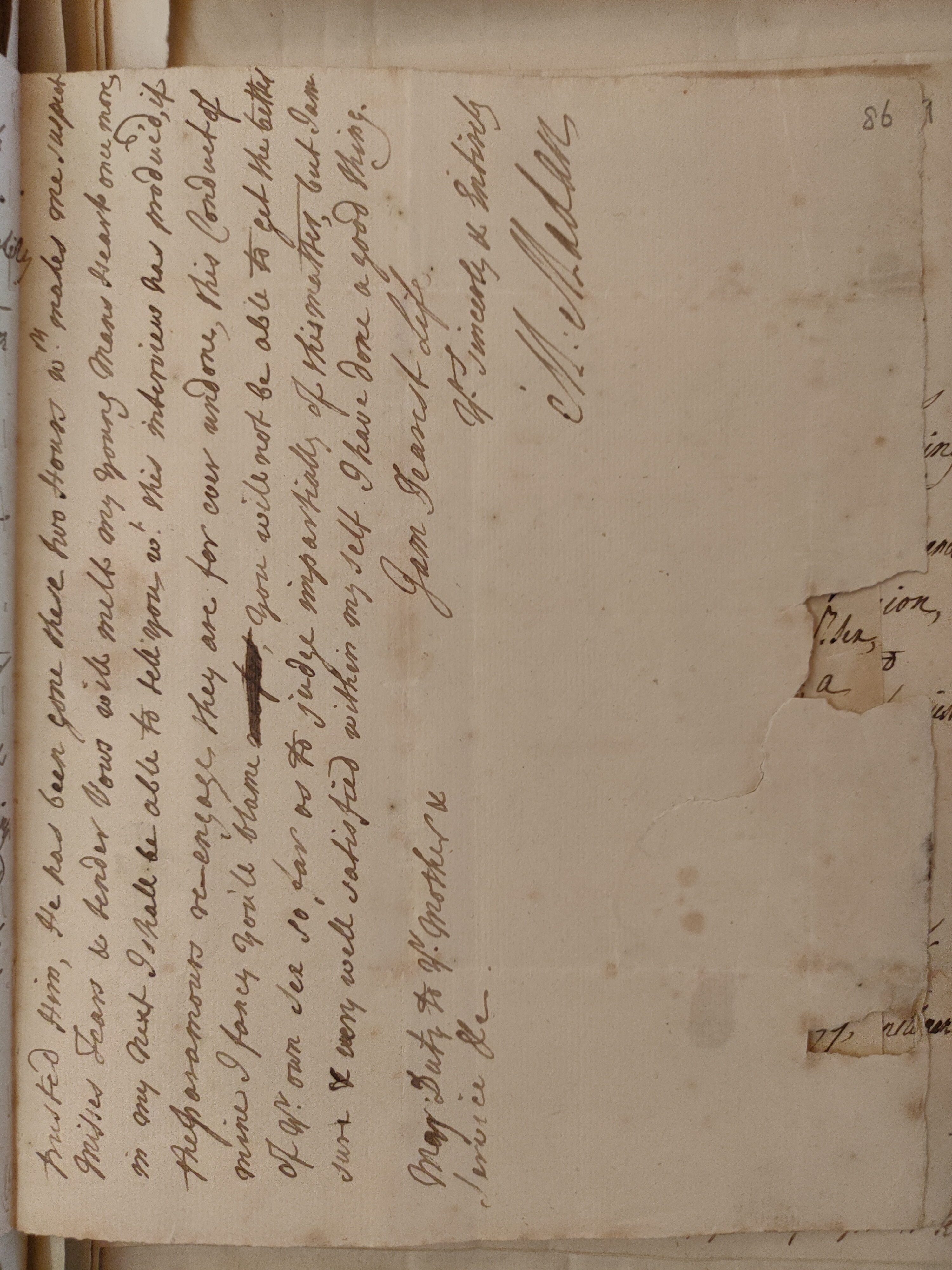 Image #3 of letter: Martin Madan to Judith Madan, 21 March 1726
