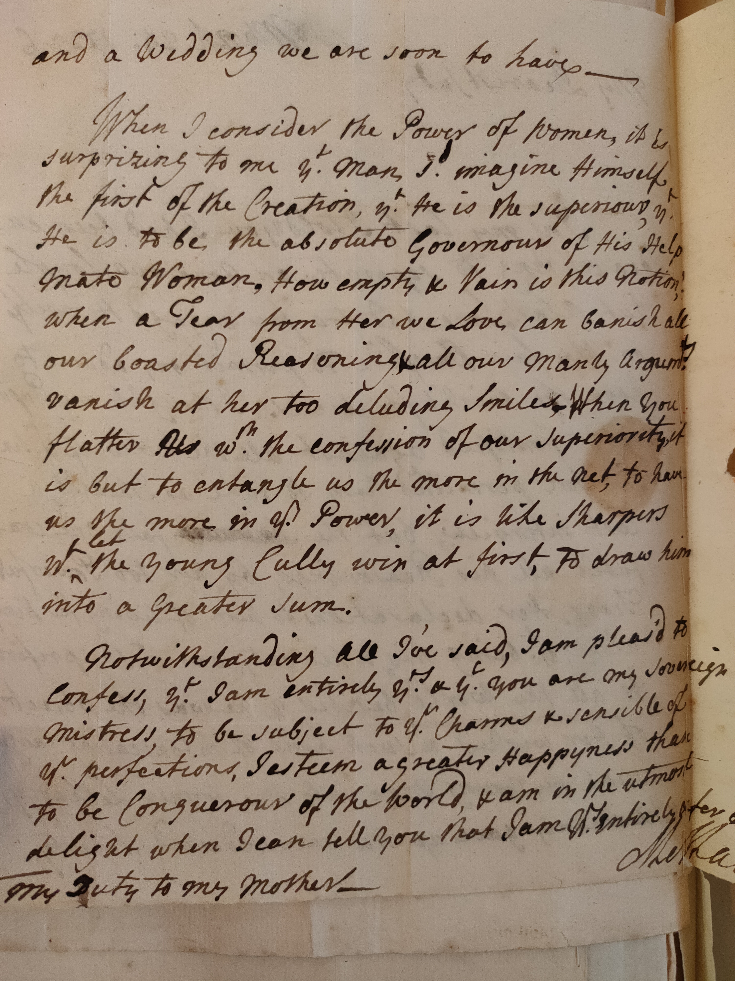 Image #2 of letter: Martin Madan to Judith Madan, 24 March 1726
