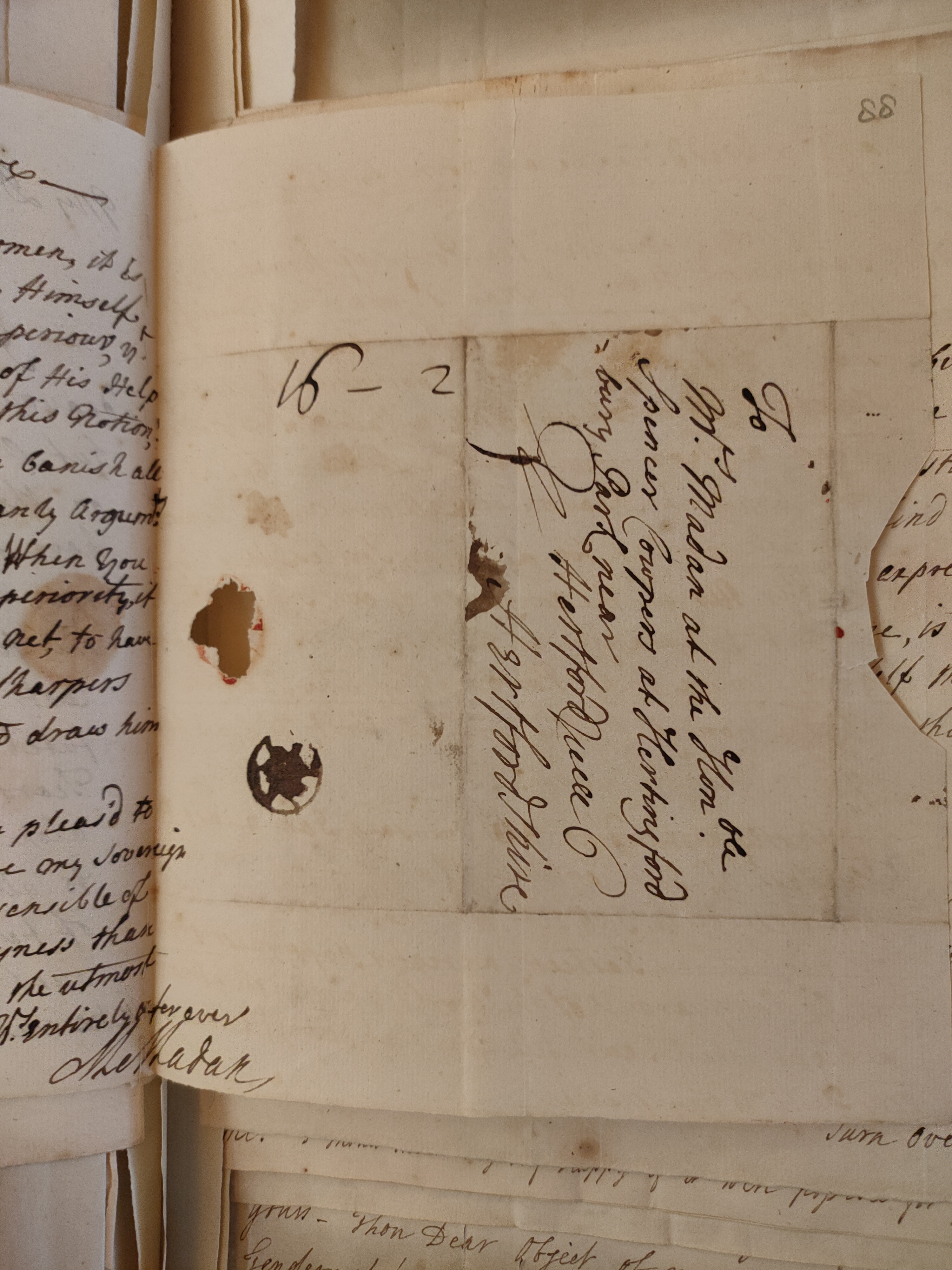Image #3 of letter: Martin Madan to Judith Madan, 24 March 1726