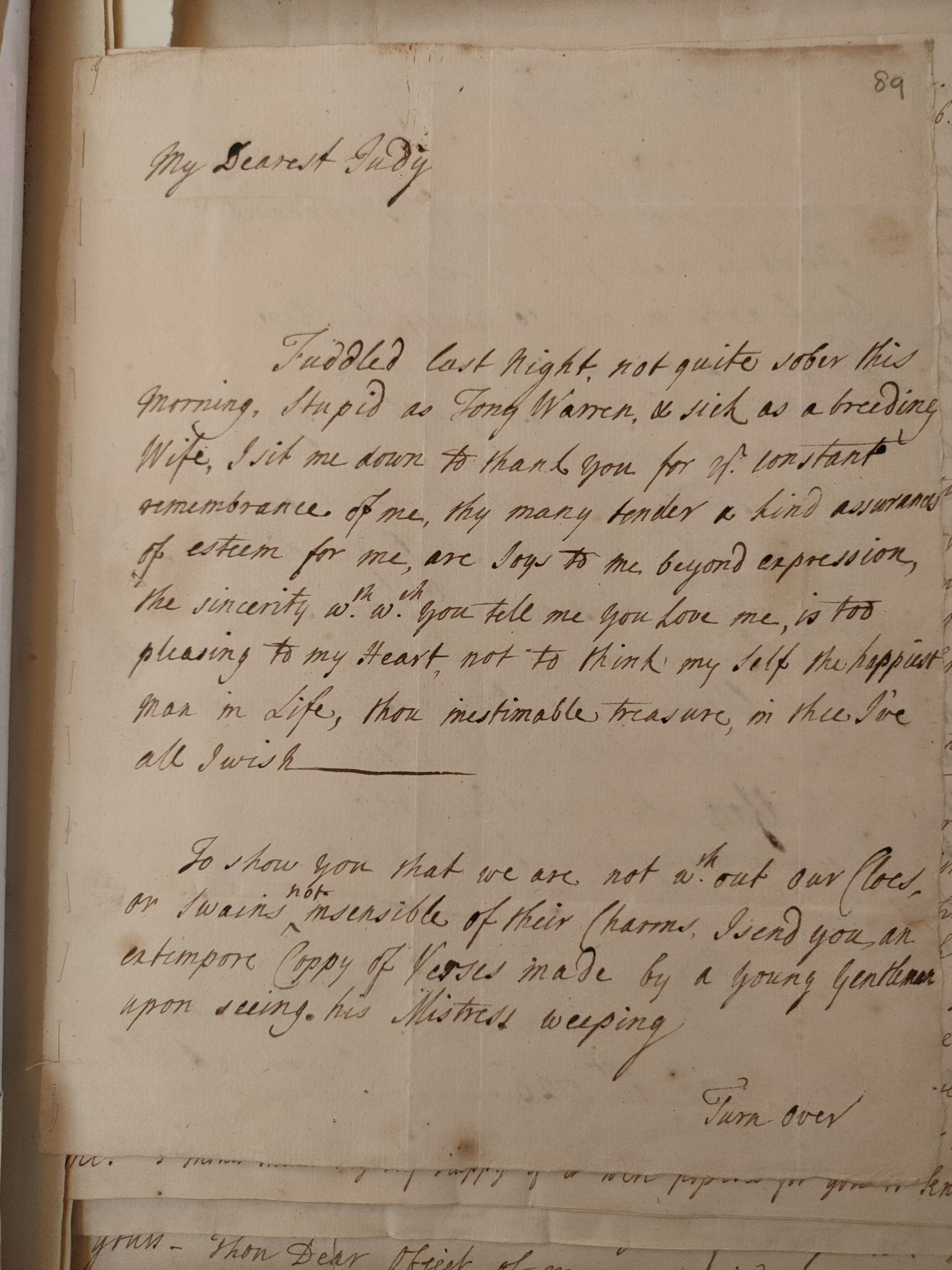 Image #1 of letter: Martin Madan to Judith Madan, 1 April 1726