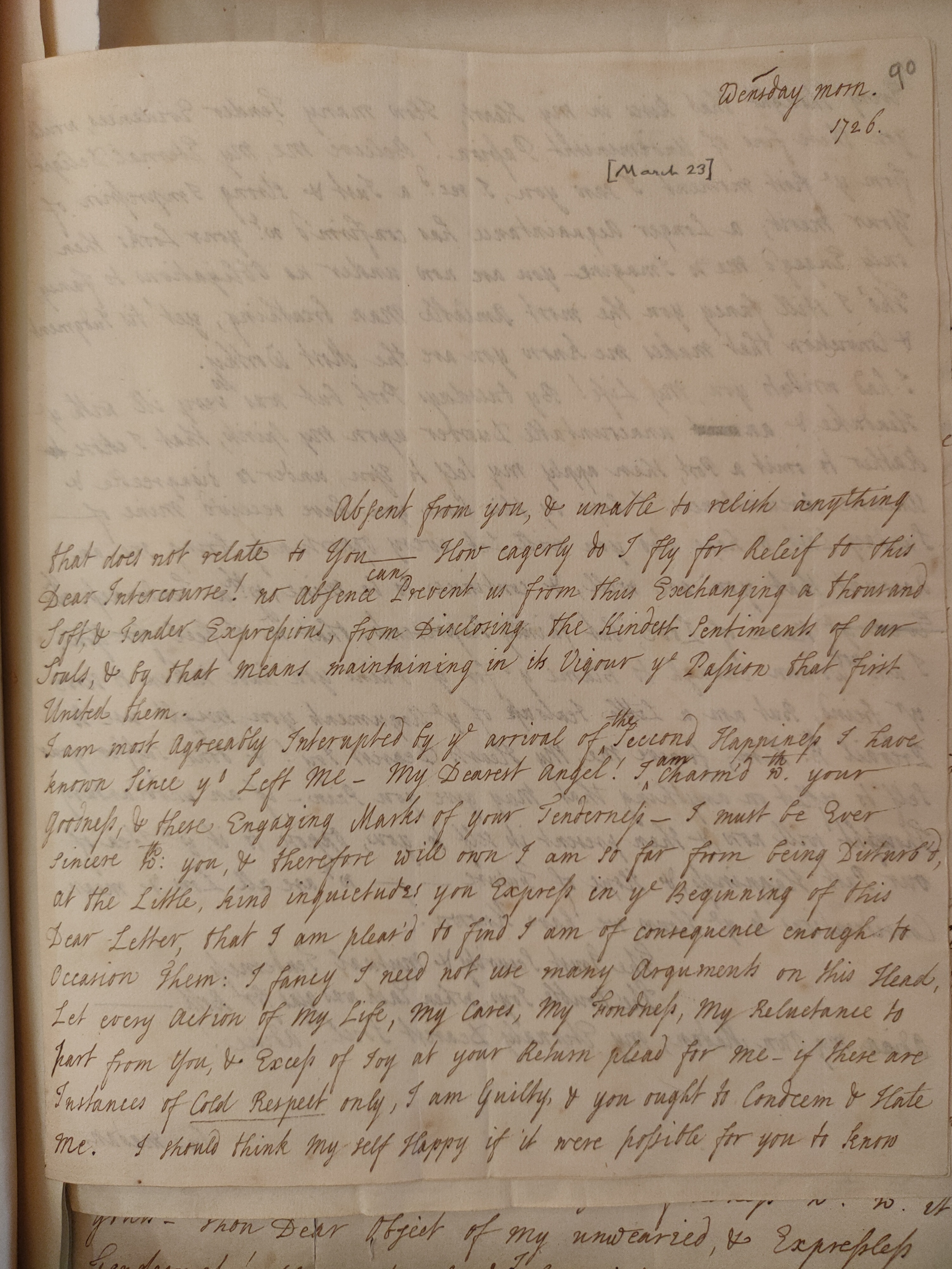 Image #1 of letter: Judith Madan to Martin Madan, 23 March 1726