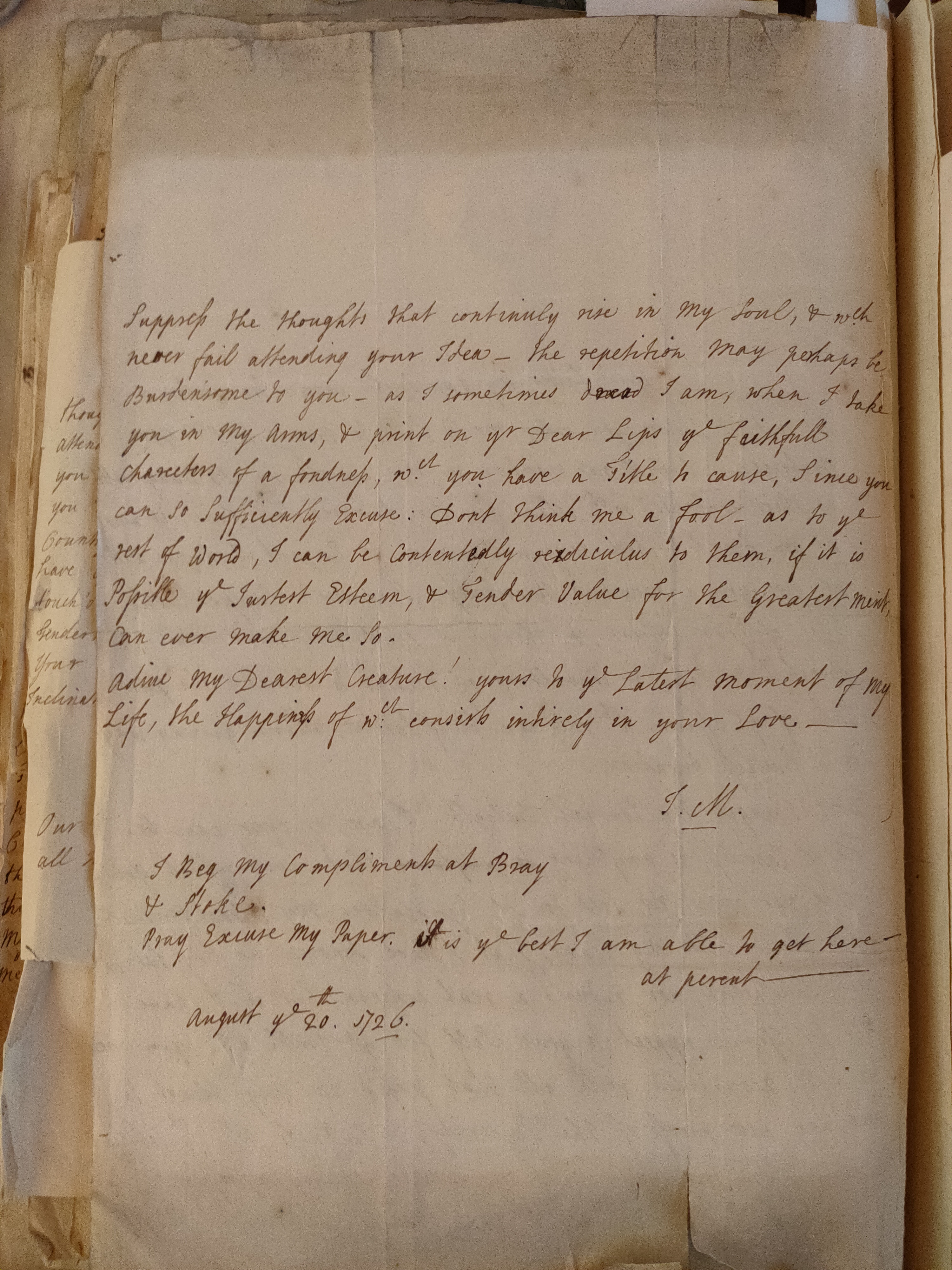 Image #2 of letter: Judith Madan and Martin Madan, 20 August 1726