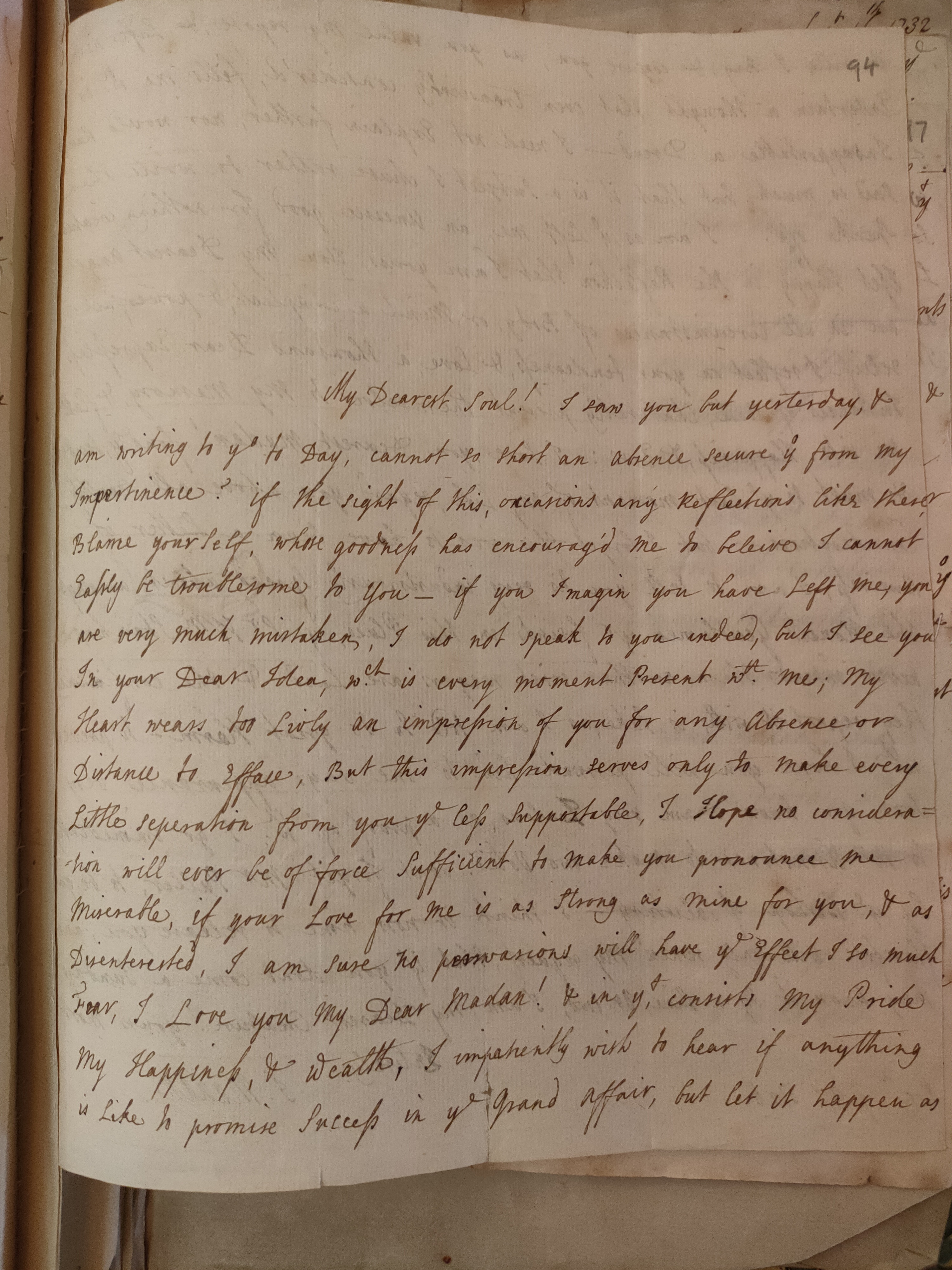 Image #1 of letter: Judith Madan to Martin Madan, 3 November 1726