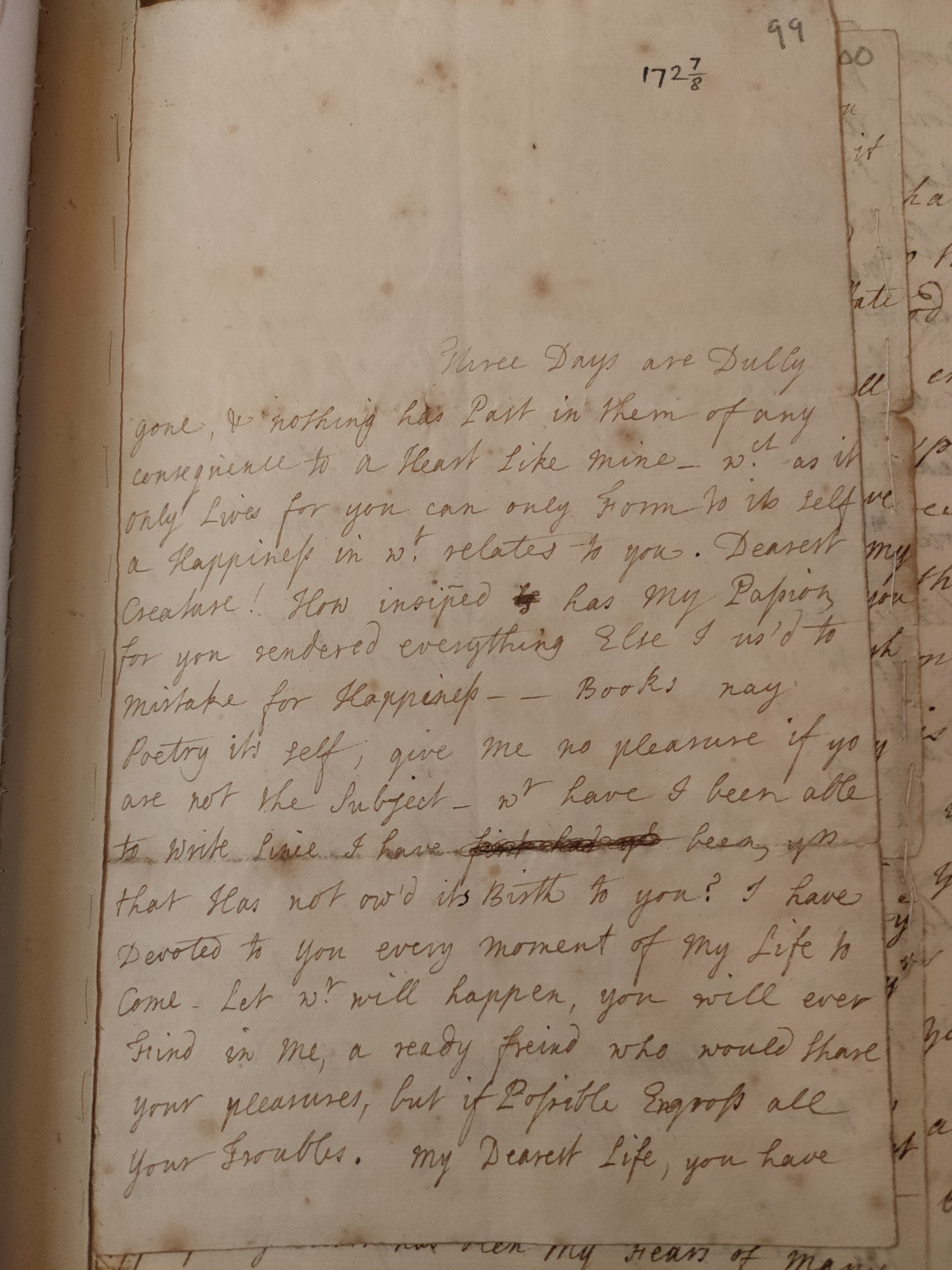 Image #1 of letter: Judith Madan to Martin Madan, 7 March 1728