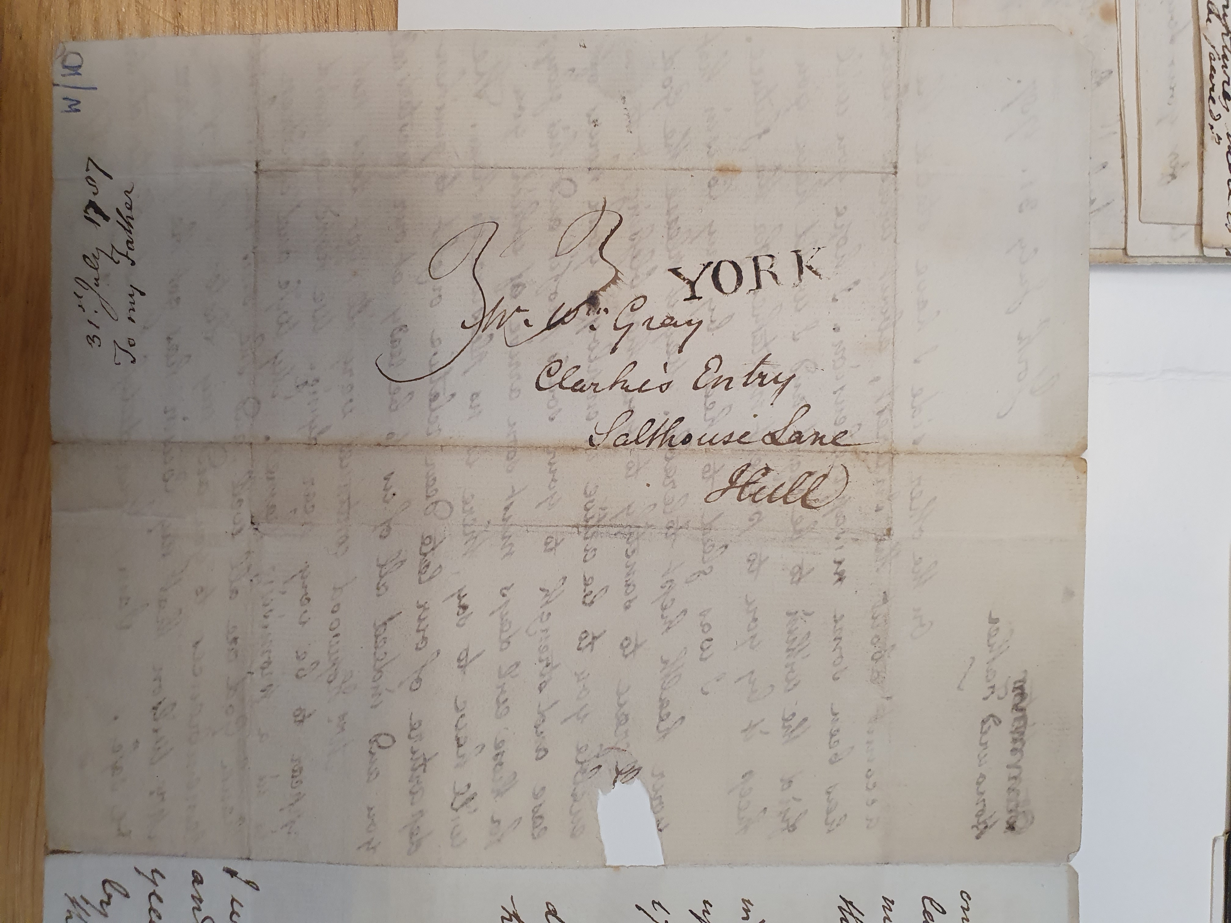 Image #2 of letter: William Gray to William Gray [sen], 31 July 1787