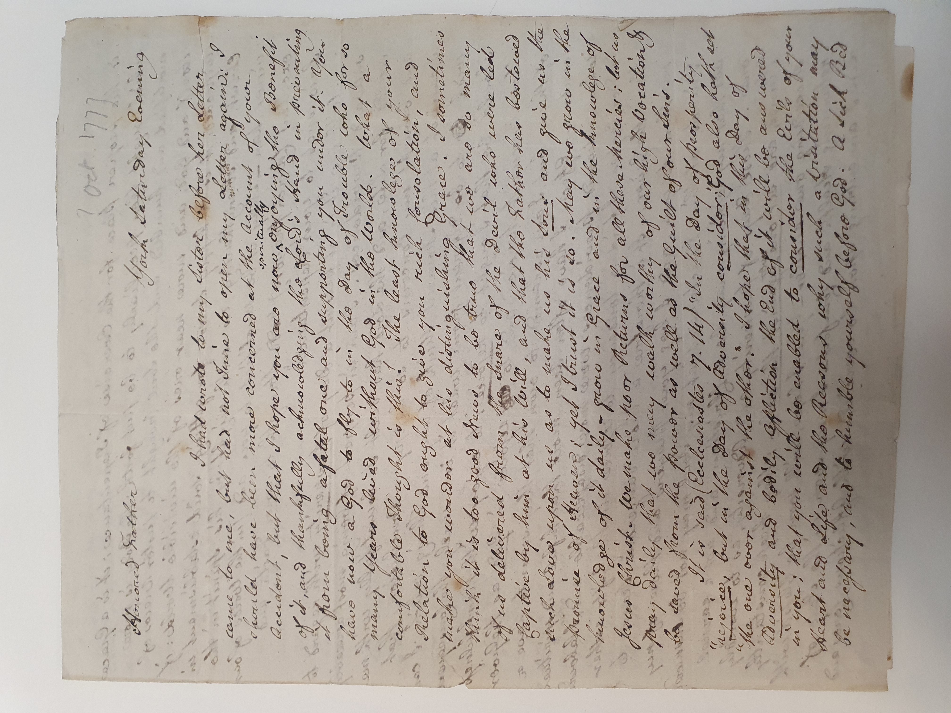 Image #1 of letter: William Gray to William Gray [sen], [?] October 1777