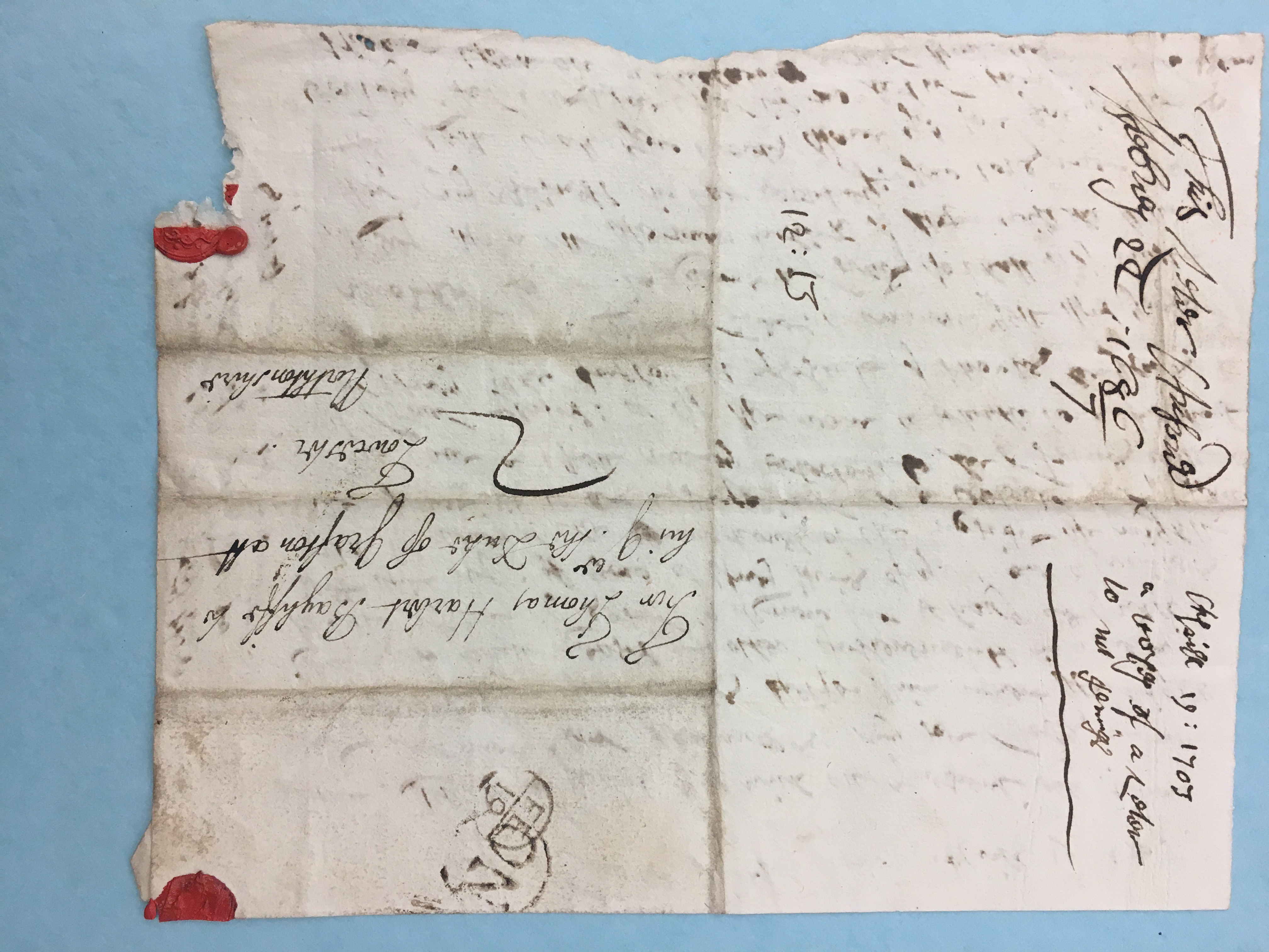 Image #2 of letter: Thomas Herbert to Jonathan Jennings, 19 April 1703