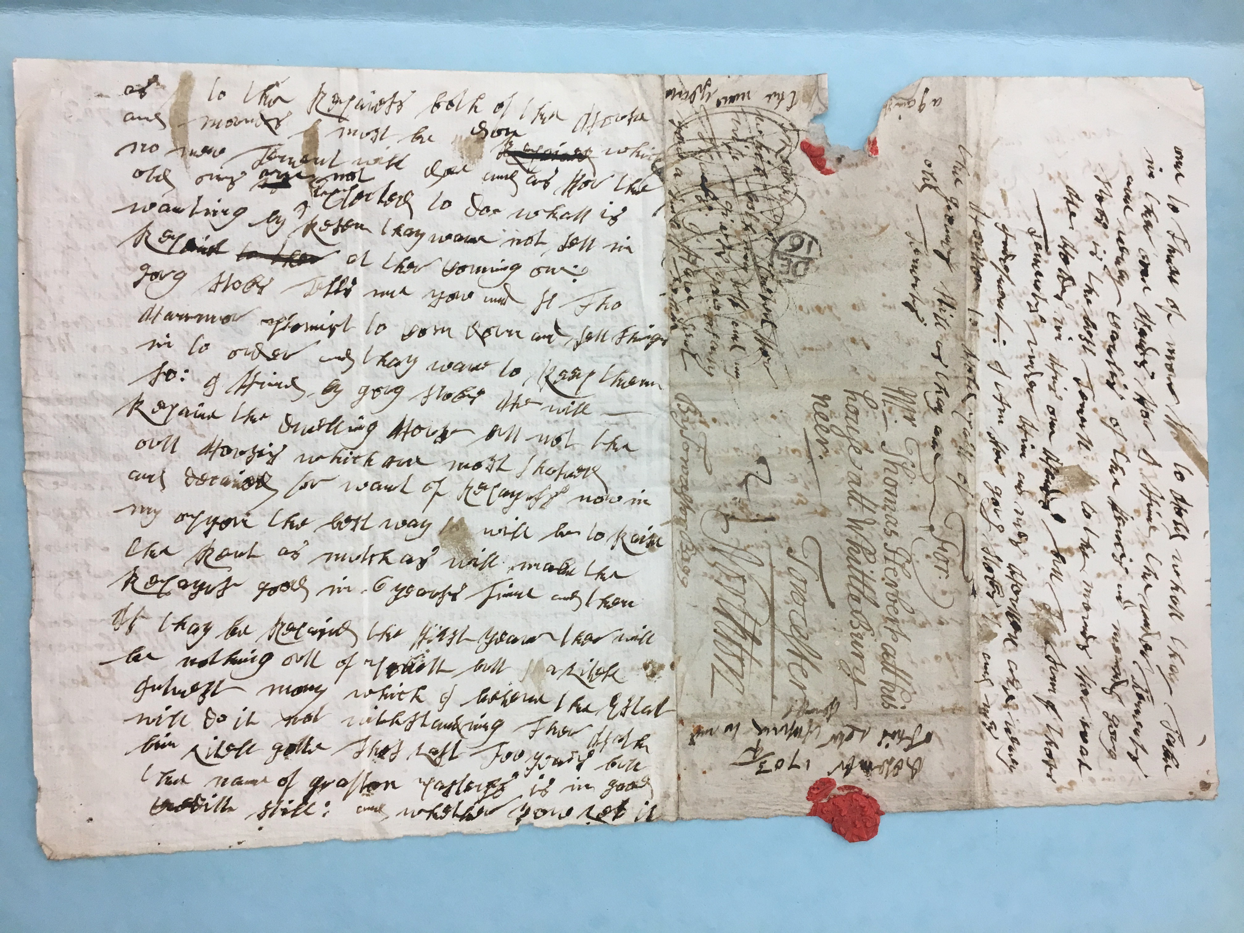 Image #2 of letter: Jonathan Jennings to Thomas Herbert, 16 December 1703