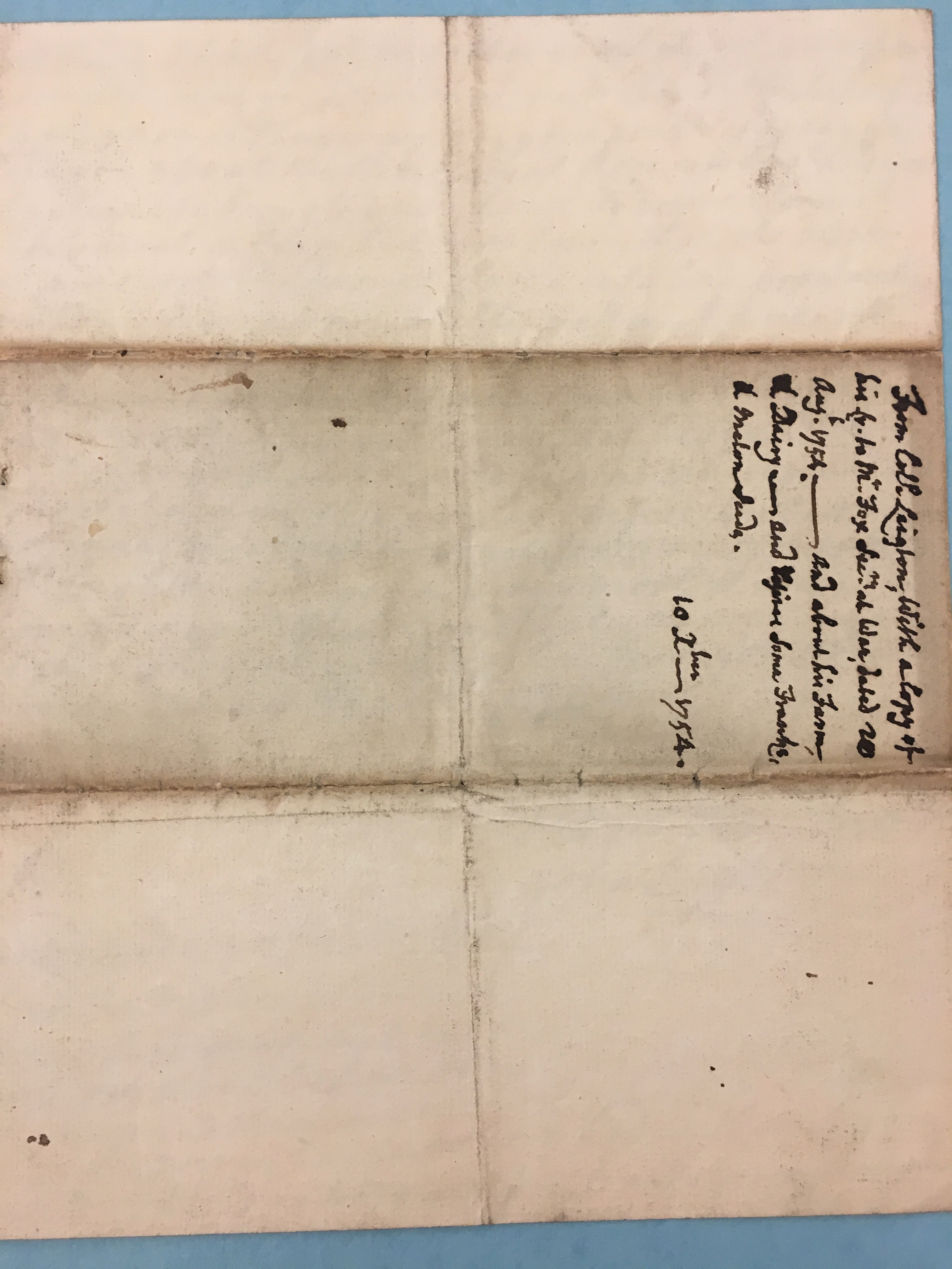 Image #3 of letter: John Leighton to Edmund Herbert, 10 December 1754