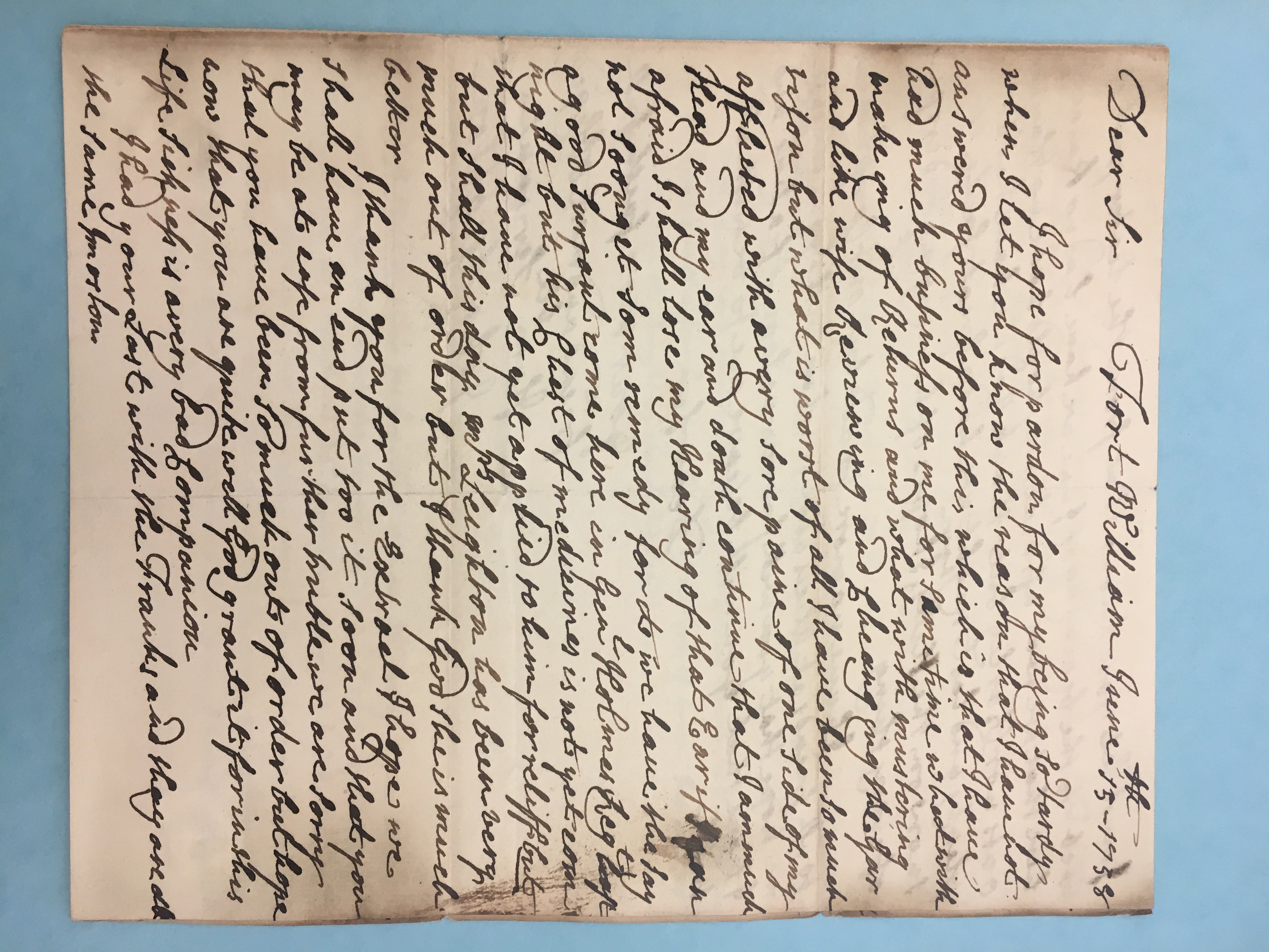 Image #1 of letter: John Leighton to Edmund Herbert, 15 June 1758