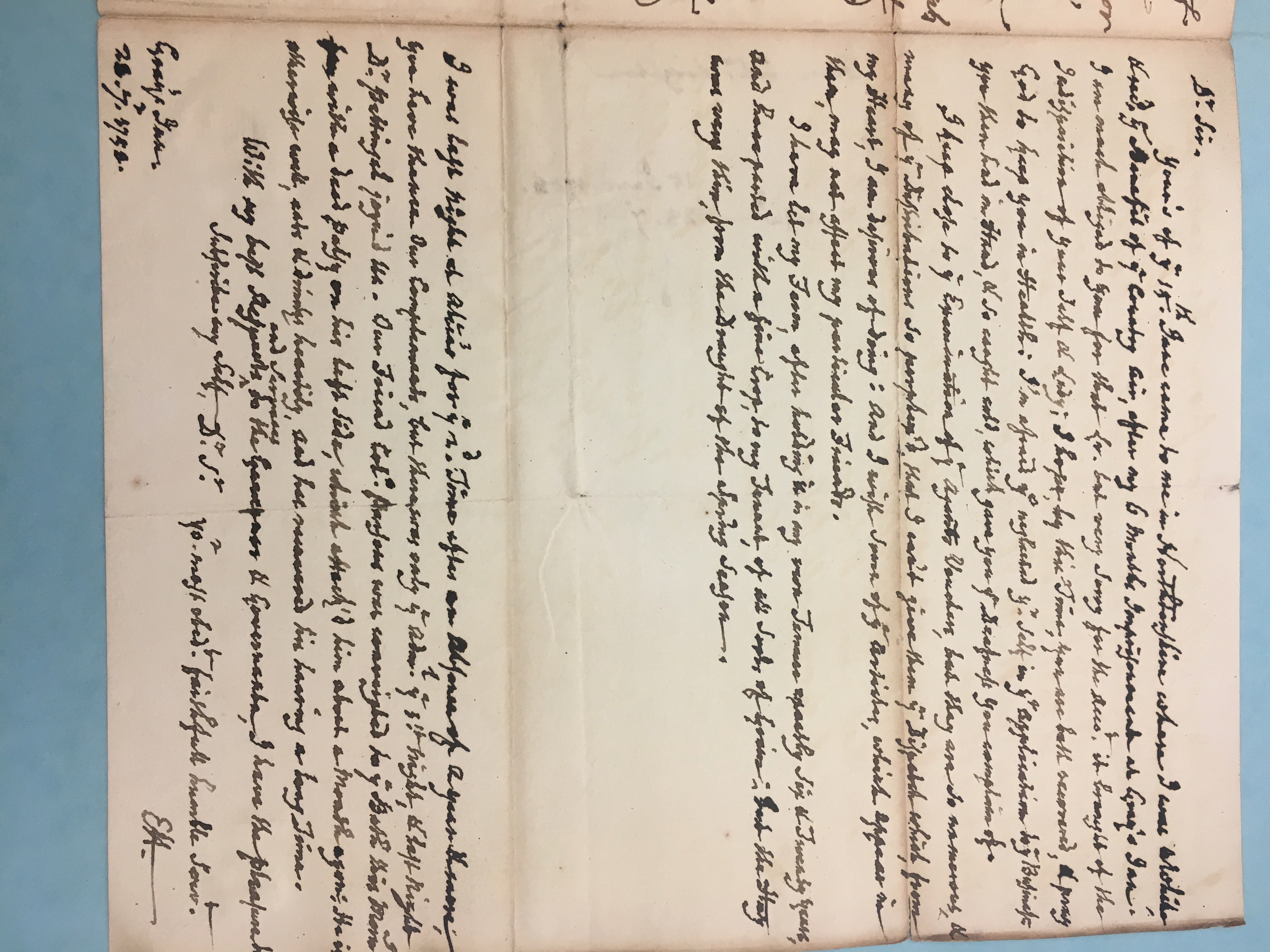 Image #3 of letter: John Leighton to Edmund Herbert, 15 June 1758