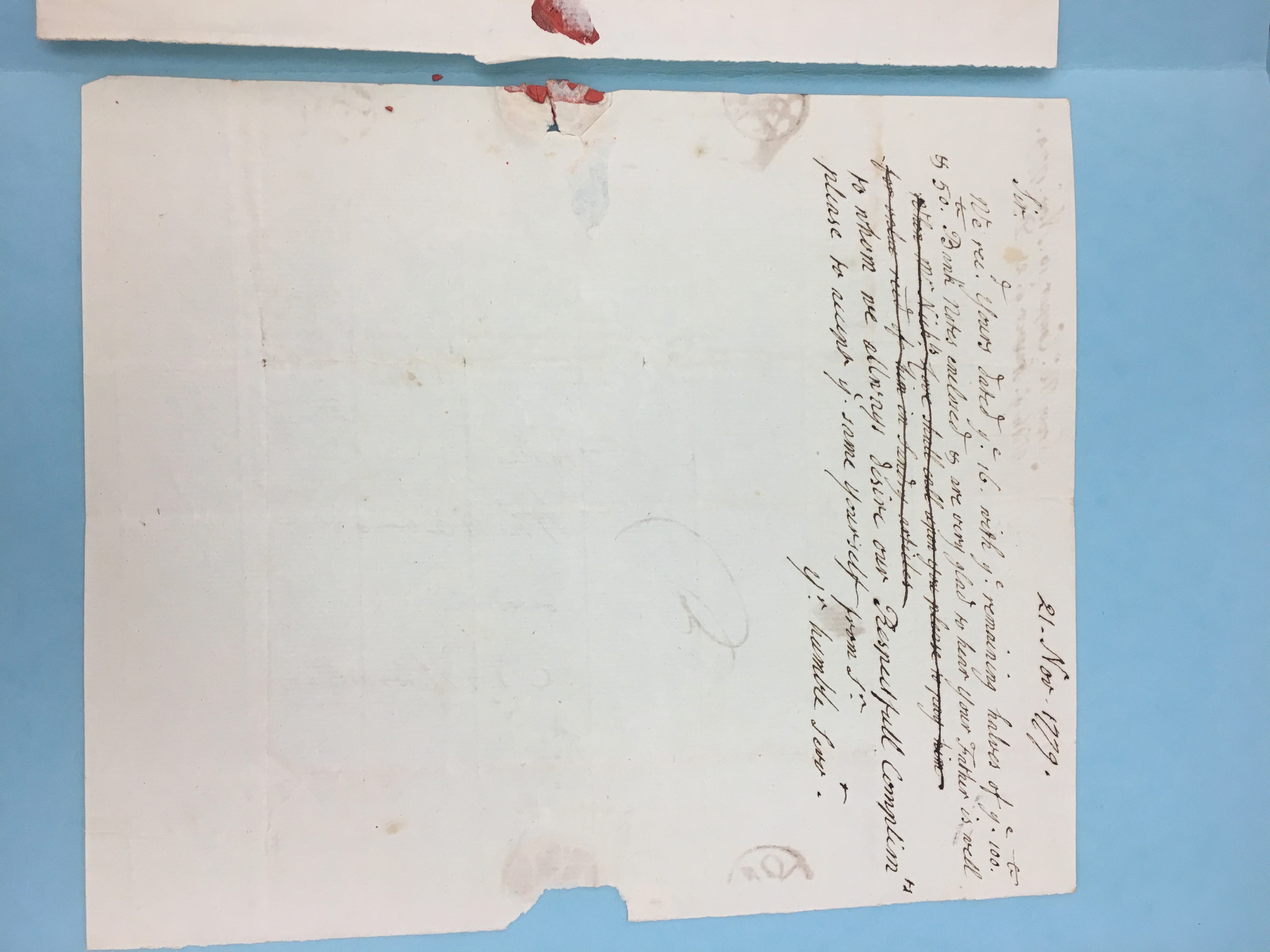 Image #2 of letter: John Cowper to Thomas Cooke, 16 November 1779
