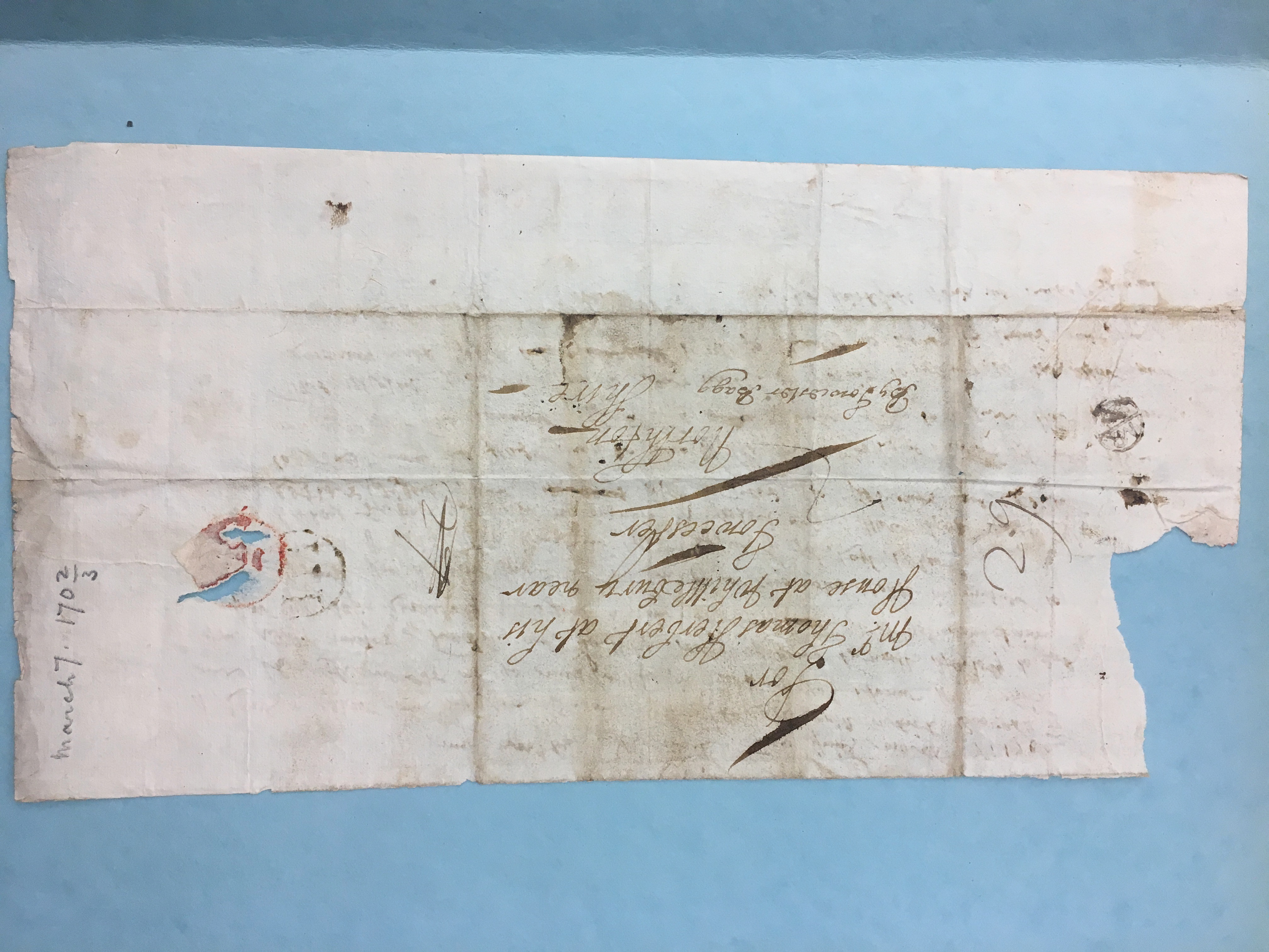 Image #2 of letter: [Jonathan Jennings] to Thomas Herbert, 7 March 1702/3